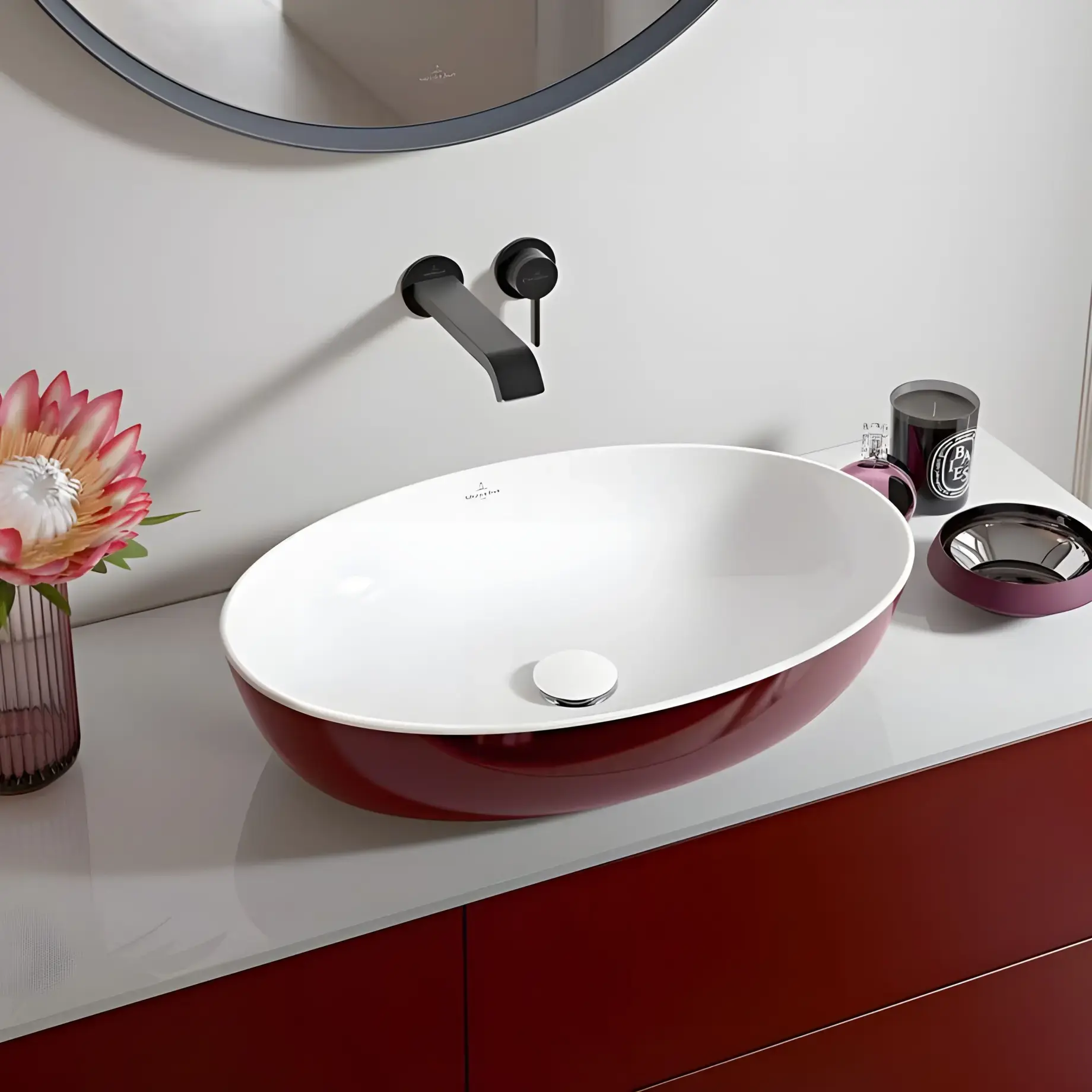 Умивальник Artis Villeroy & Boch 419861BCS9 Bordeaux — бічний ракурс