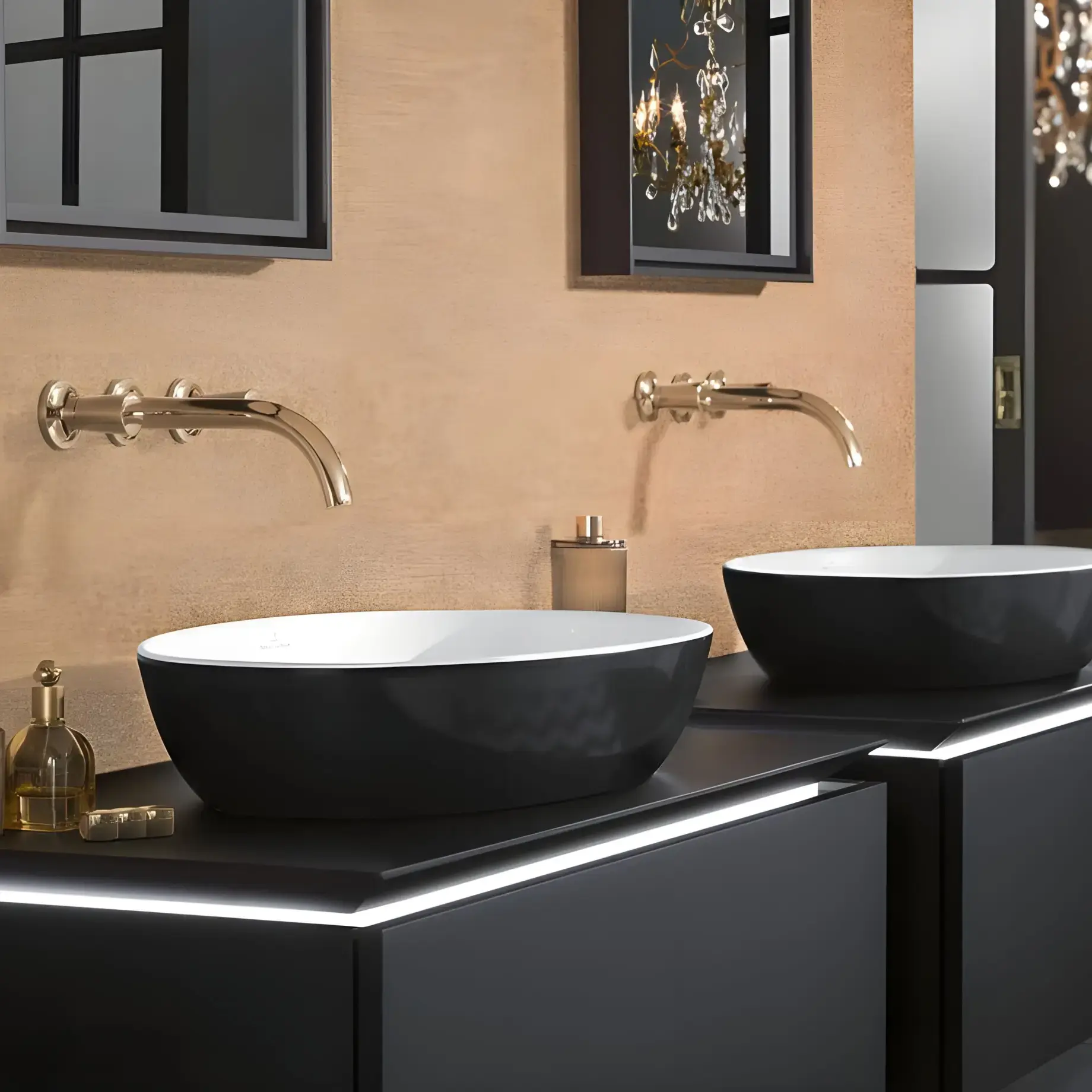 Умивальник Artis Villeroy & Boch 419861BCT8 Coal Black — вид спереду
