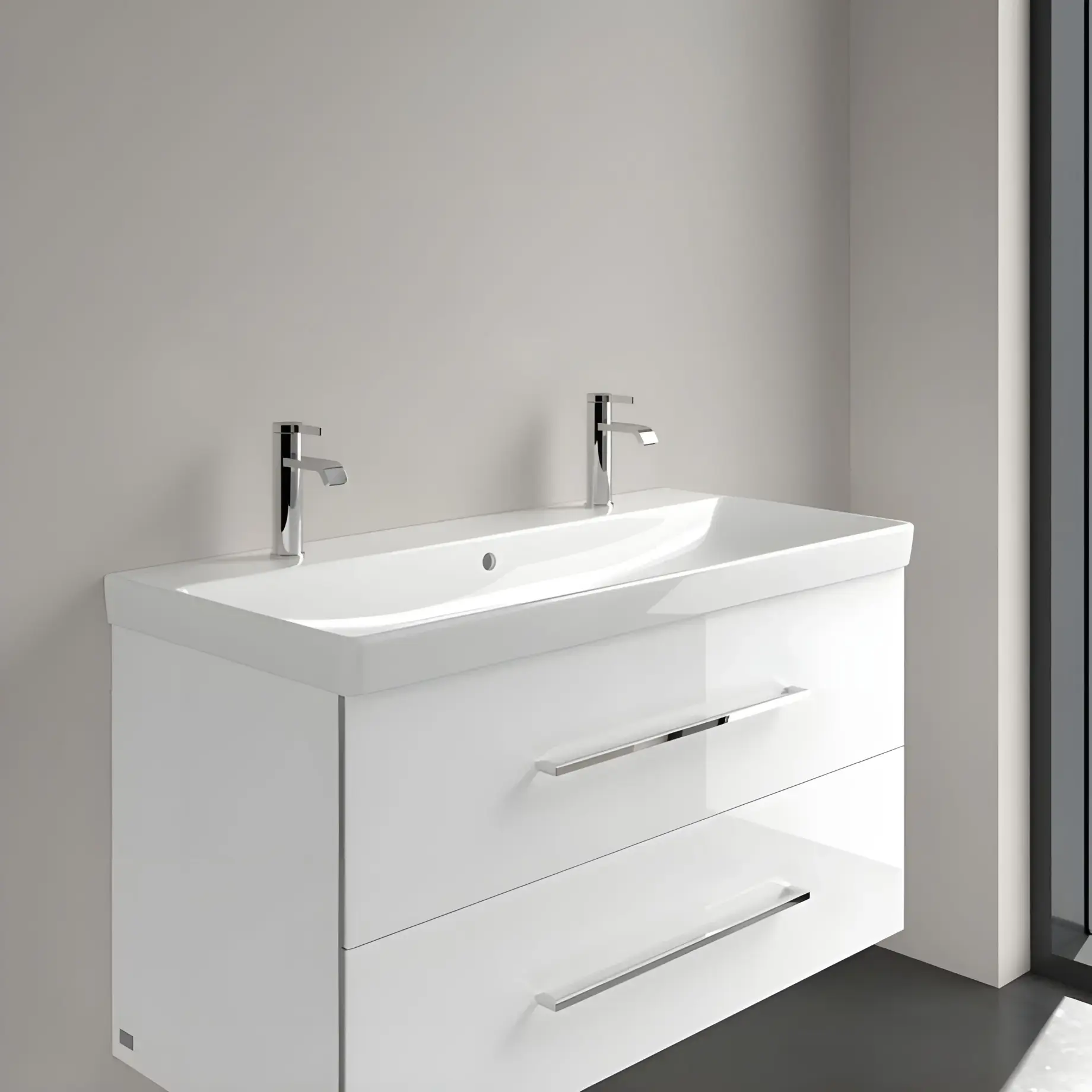 Умивальник Avento Villeroy & Boch 4156A401 Alpine White — бічний ракурс