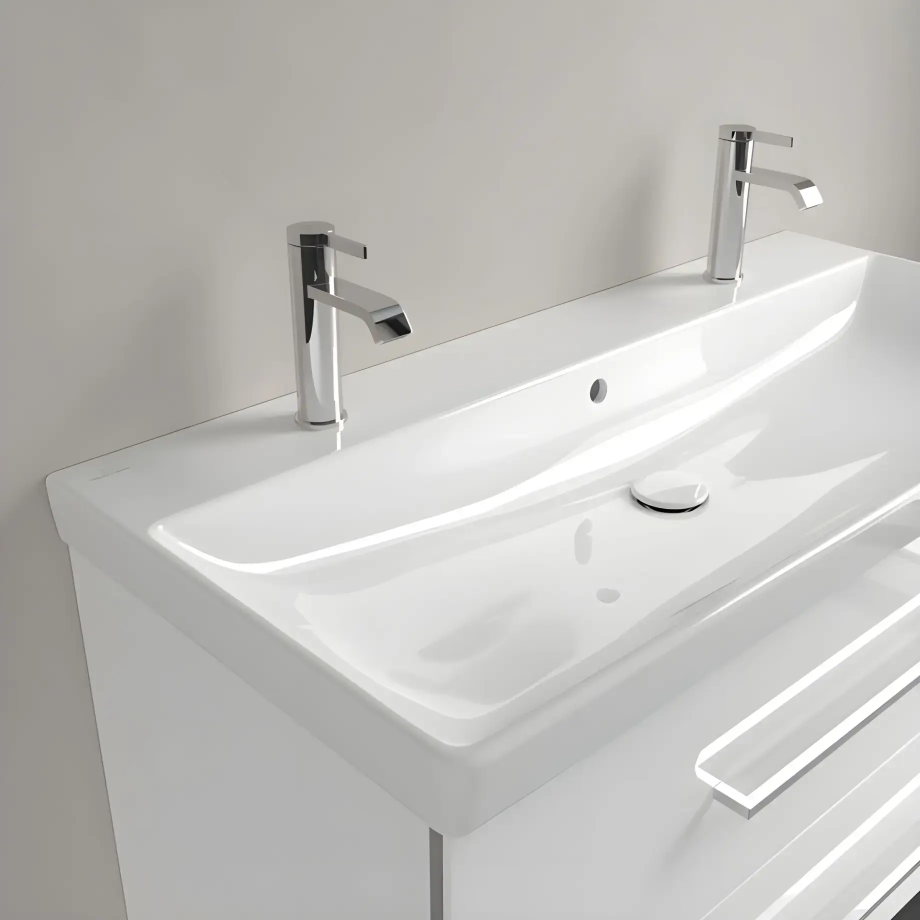 Умивальник Avento Villeroy & Boch 4156A401 Alpine White — вид згори
