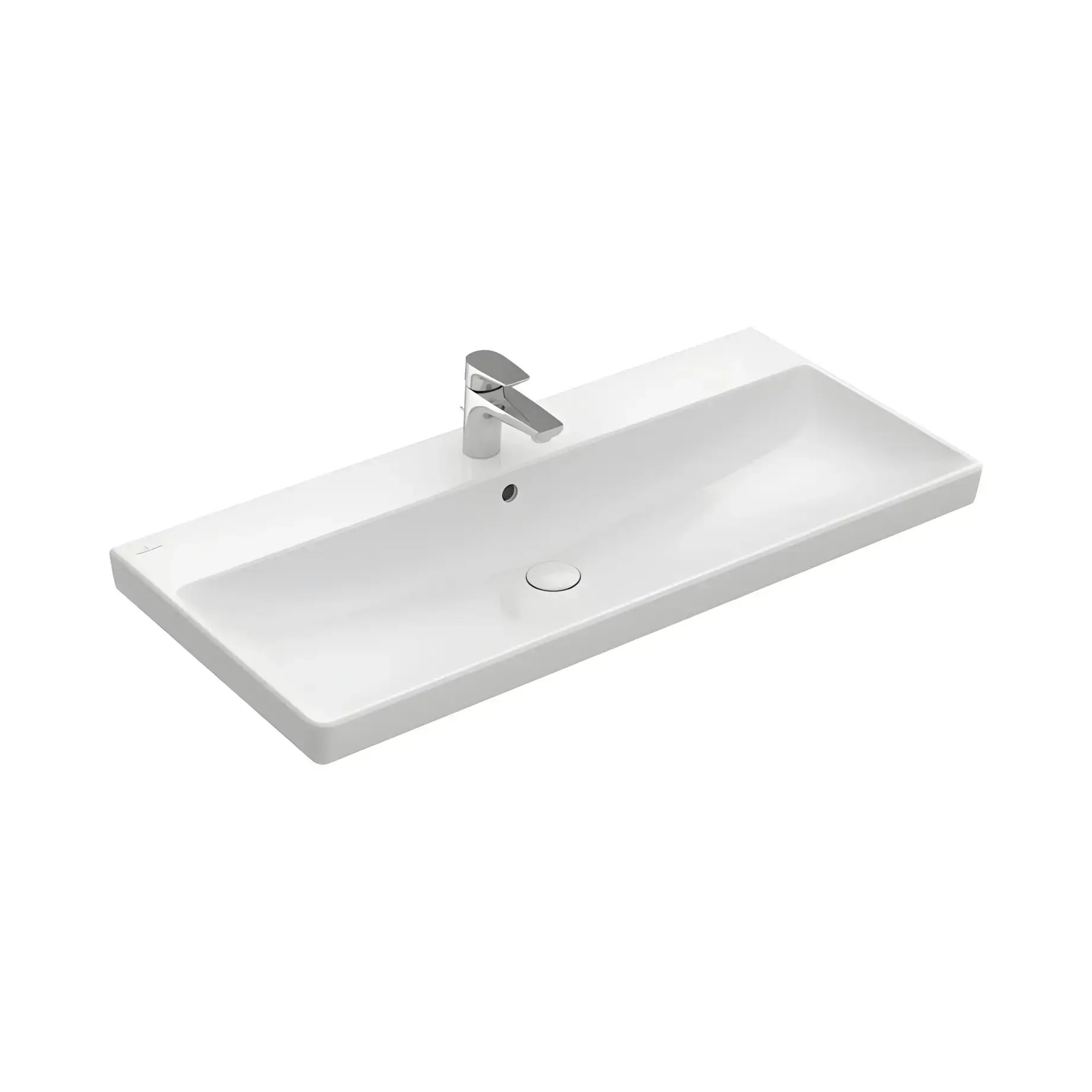 Умивальник Avento Villeroy & Boch 4156A501 Alpine White 100 х 47 см — вид на білому тлі