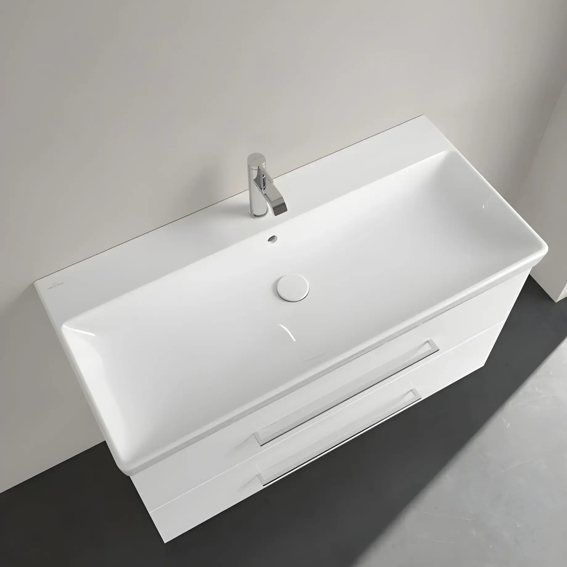 Умивальник Avento Villeroy & Boch 4156A501 Alpine White — вид згори
