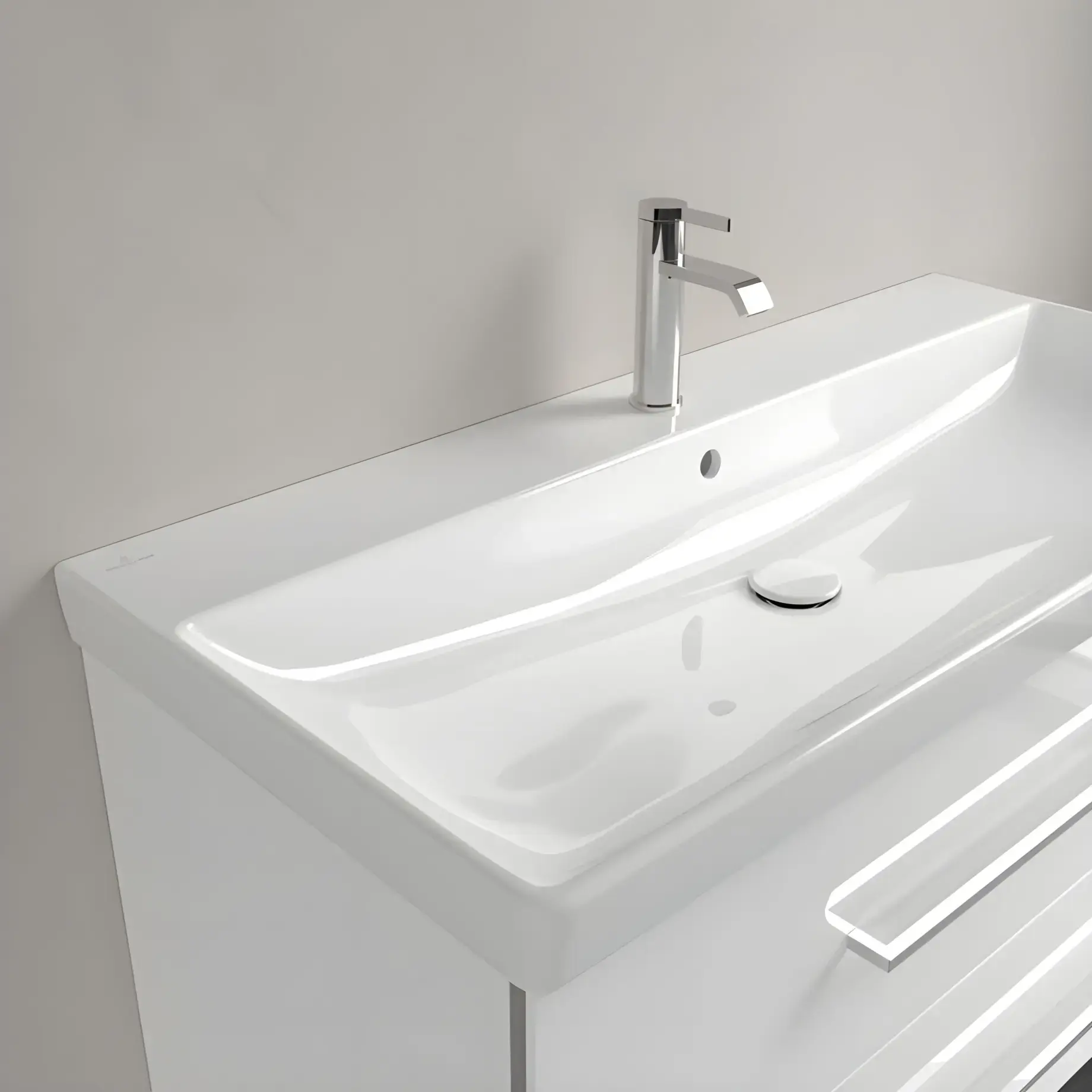 Умывальник Avento Villeroy & Boch 4156A5R1 — ракурс 3/4
