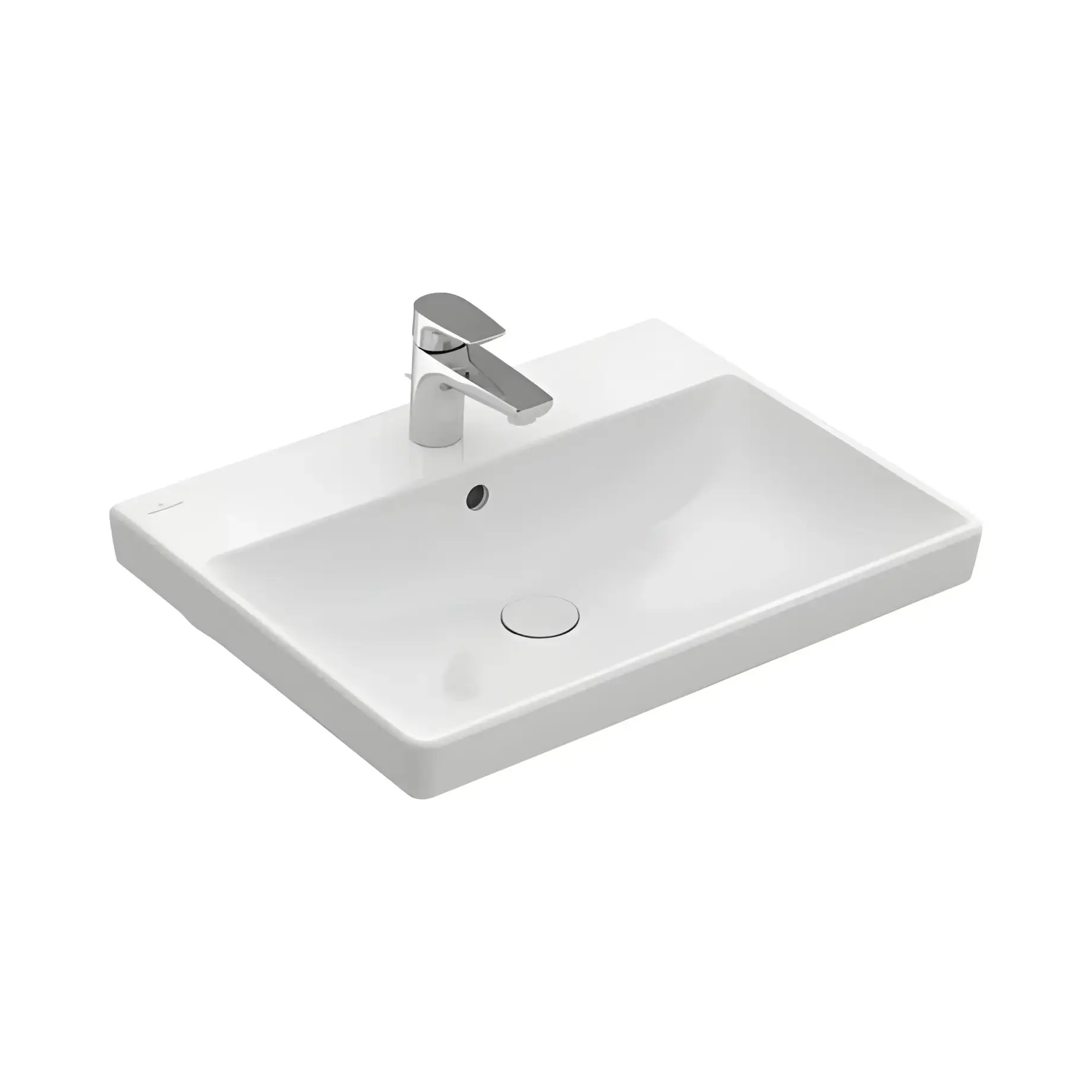 Умивальник Avento Villeroy & Boch 41586001 Alpine White 60 х 47 см — вид на білому тлі