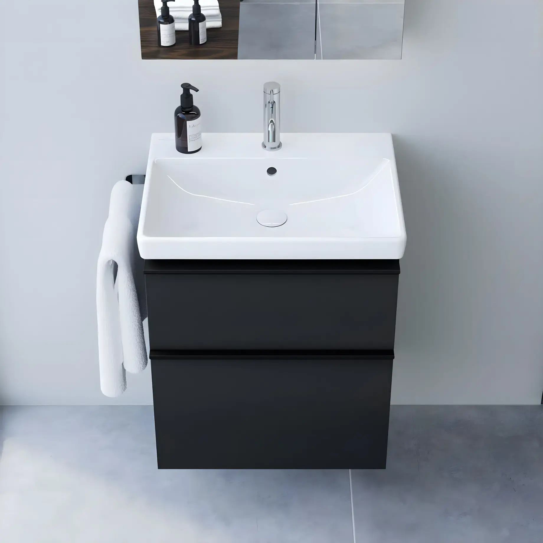 Умивальник Avento Villeroy & Boch 41586001 — бічний ракурс
