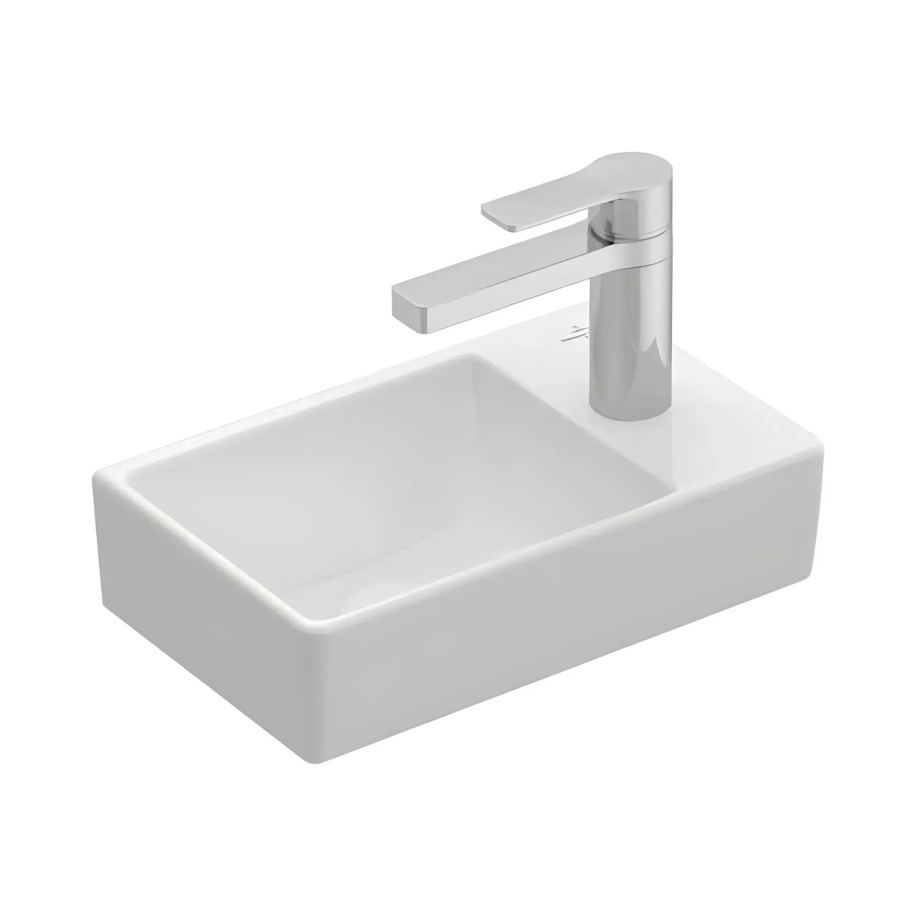 Умивальник Avento Villeroy & Boch 43003L01 Alpine White 36 х 22 см — вид на білому тлі
