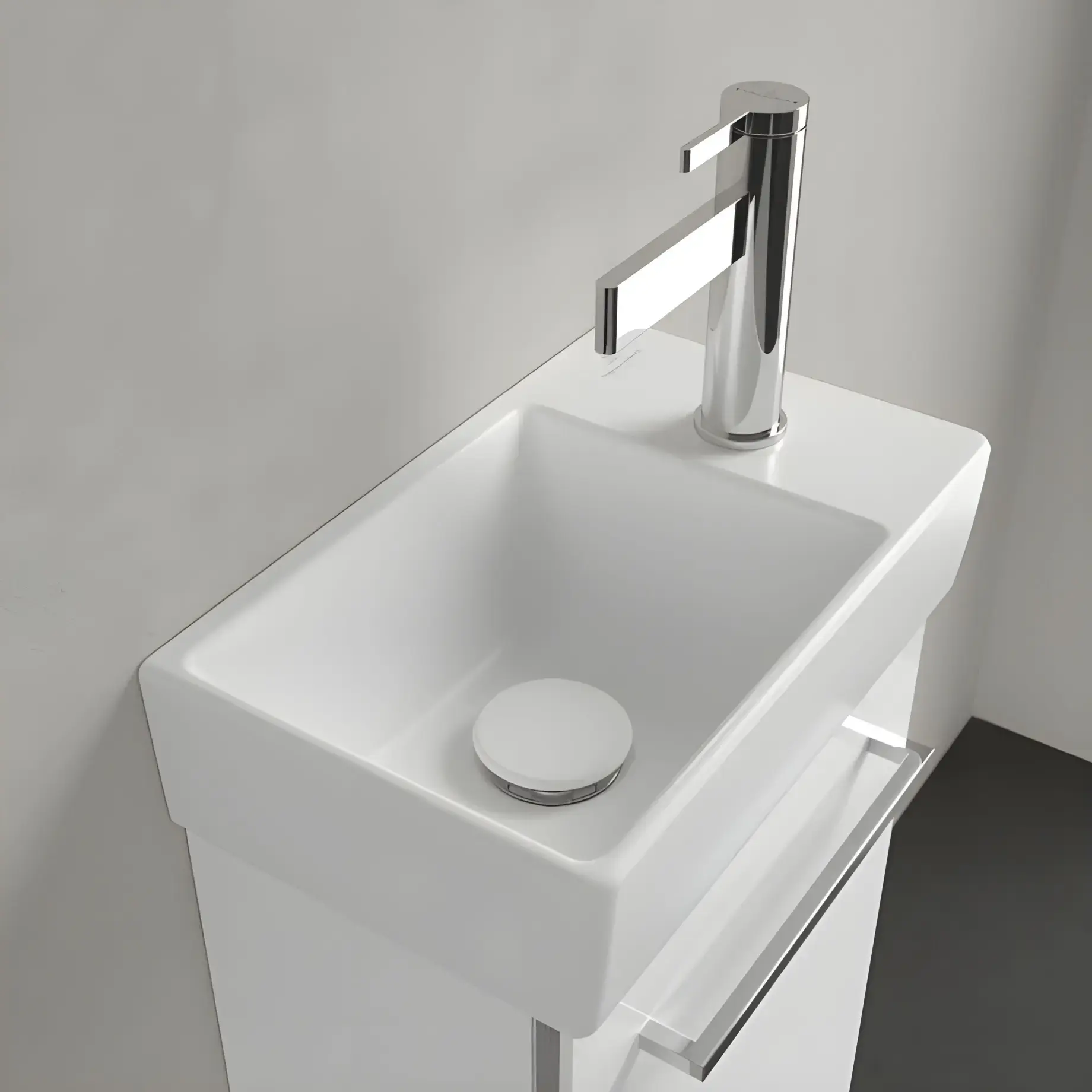 Умивальник Avento Villeroy & Boch 43003L01 Alpine White — бічний ракурс