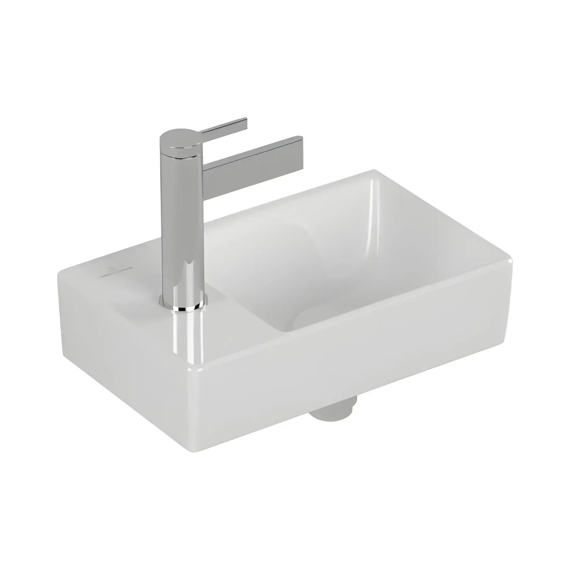Умивальник Avento Villeroy & Boch 43003R01 Alpine White 36 х 22 см — вид на білому тлі