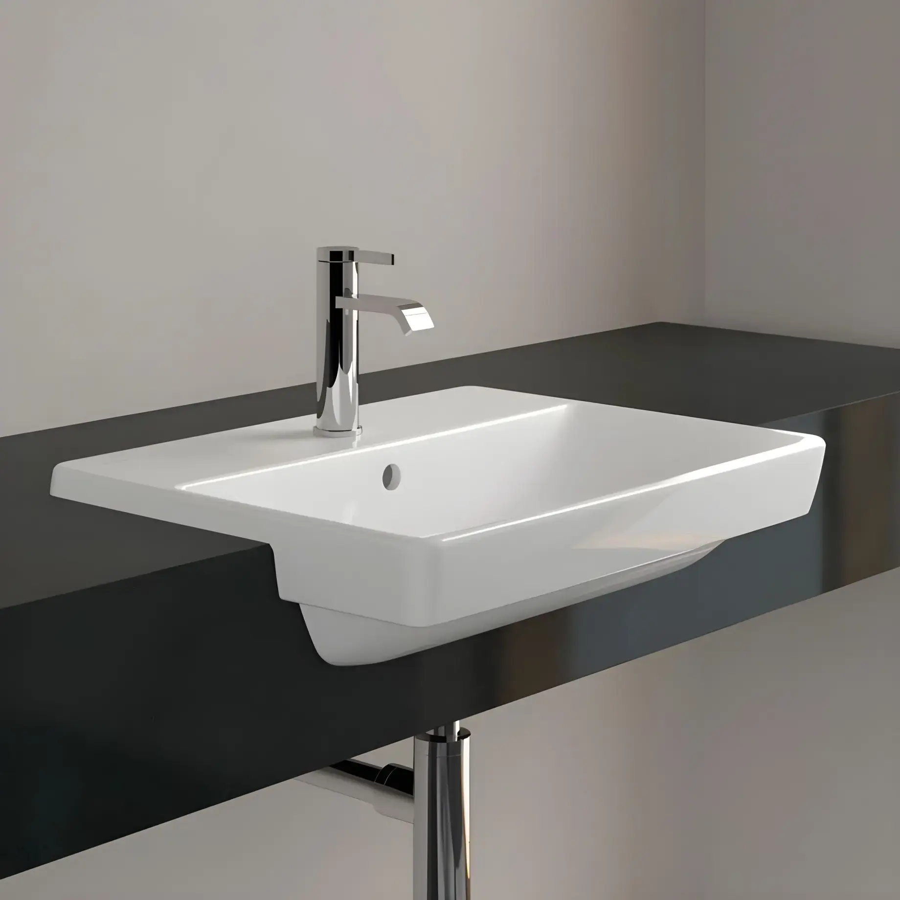 Умивальник Avento Villeroy & Boch 4A065501 — вид спереду