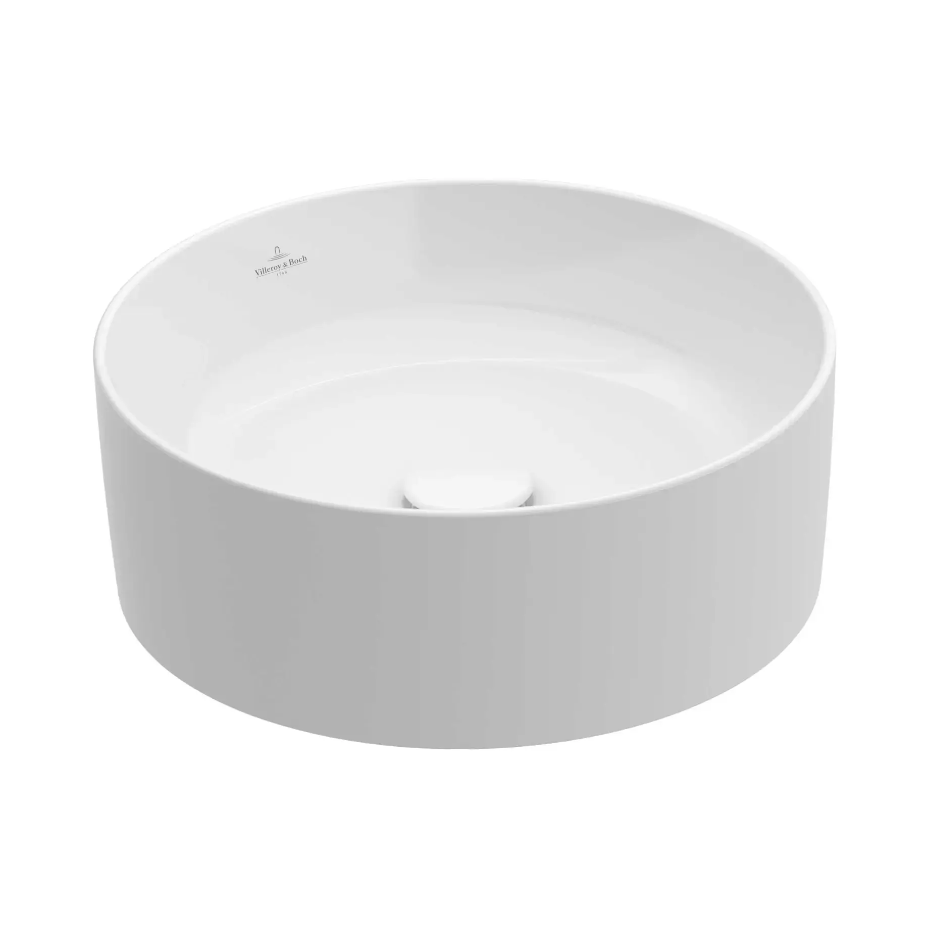 Умивальник Collaro Villeroy & Boch 4A1840R1 Alpine White CeramicPlus 40 х 40 см — вид на білому тлі