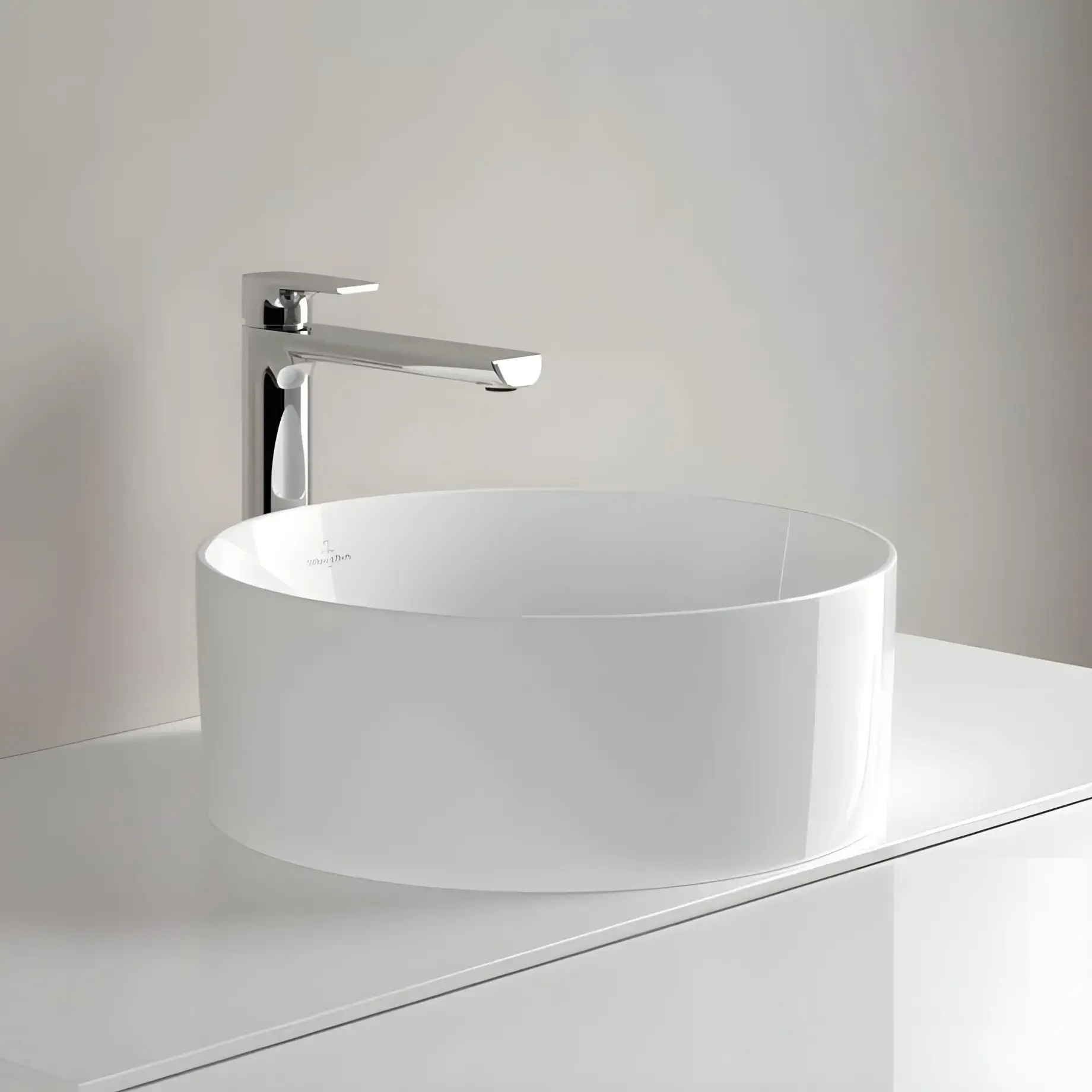 Умивальник Collaro Villeroy & Boch 4A1840R1 Alpine White CeramicPlus — деталь крупним планом