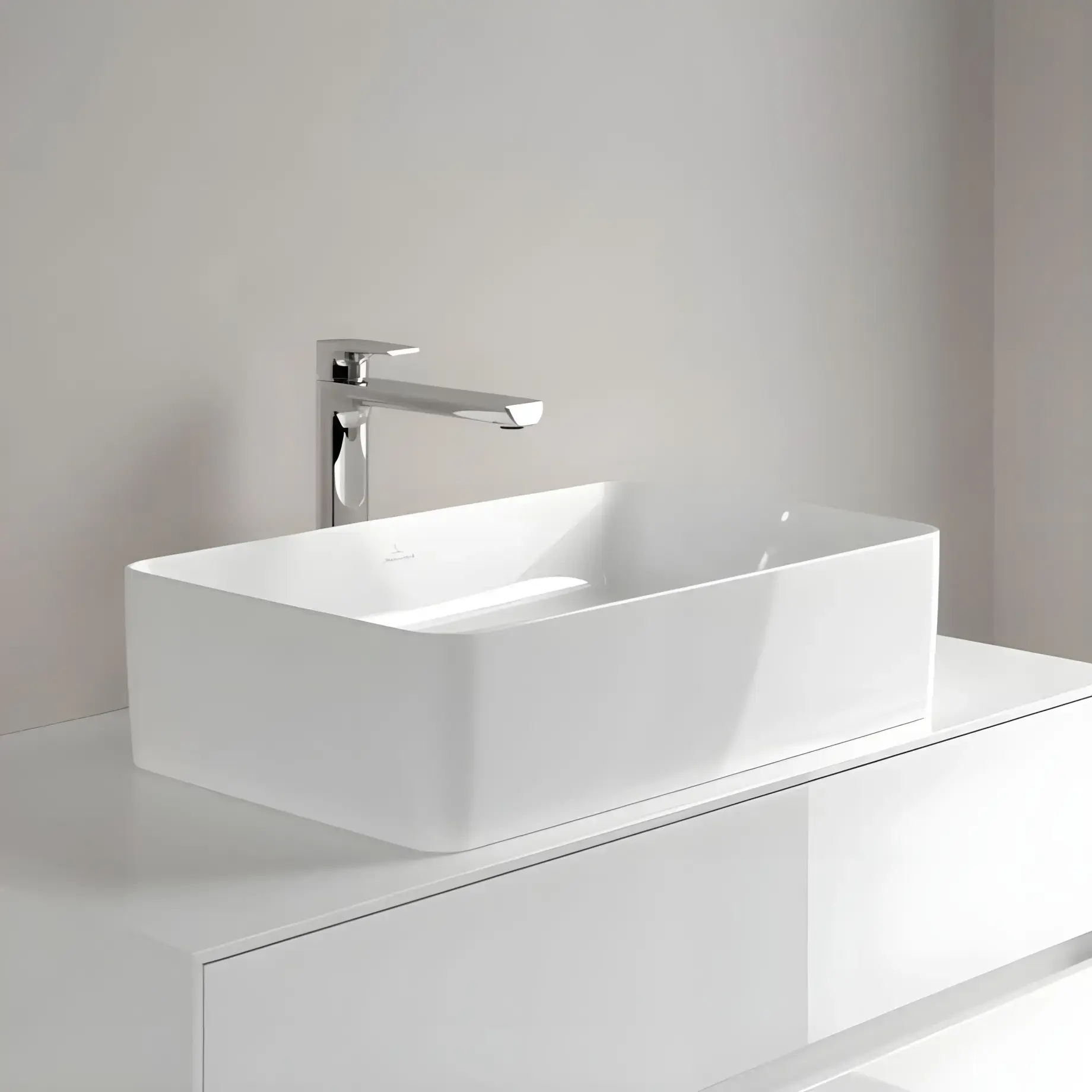 Умивальник Collaro Villeroy & Boch 4A205601 Alpine White — вид всередину