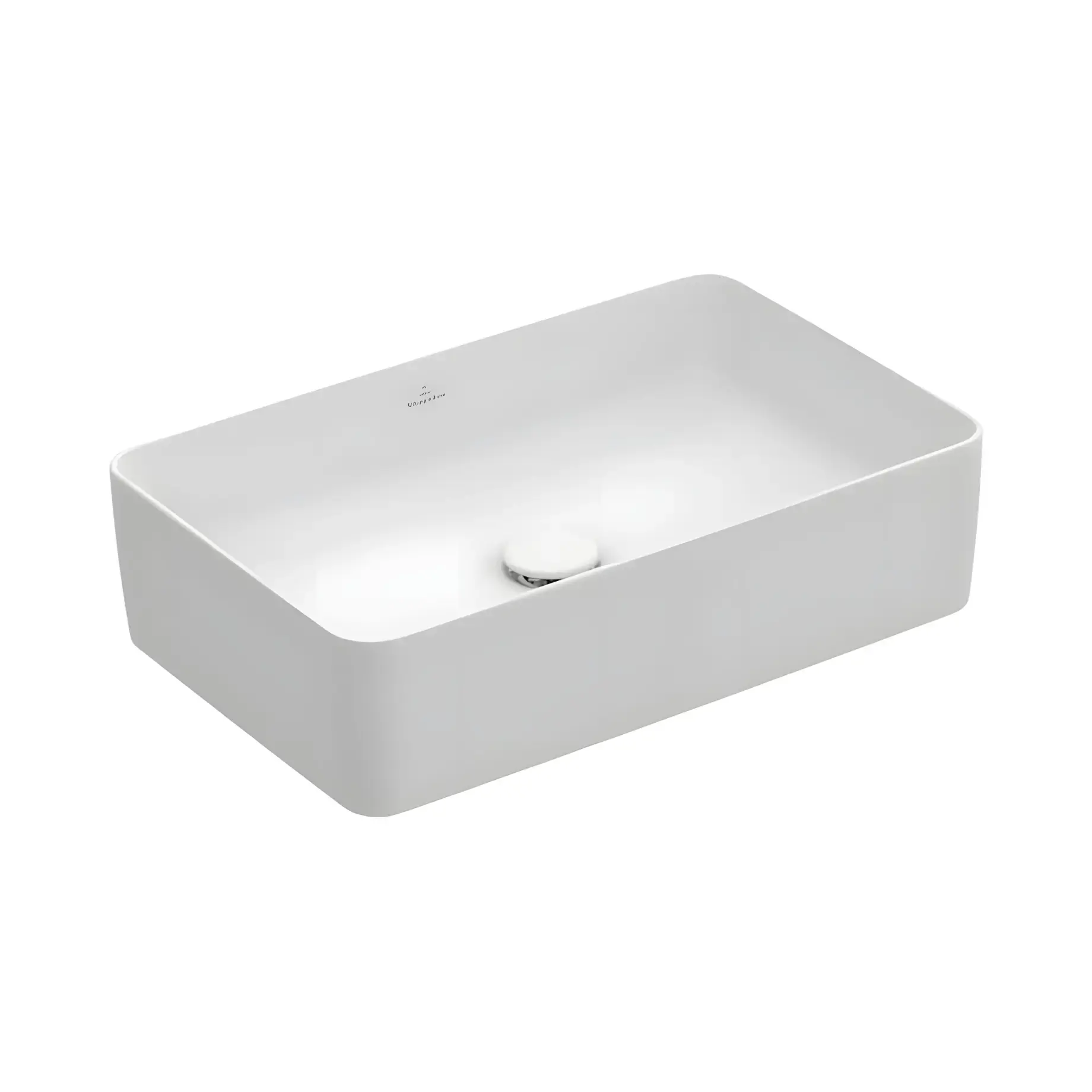 Умивальник Collaro Villeroy & Boch 4A2056RW Stone White CeramicPlus 56 х 36 см — вид на білому тлі