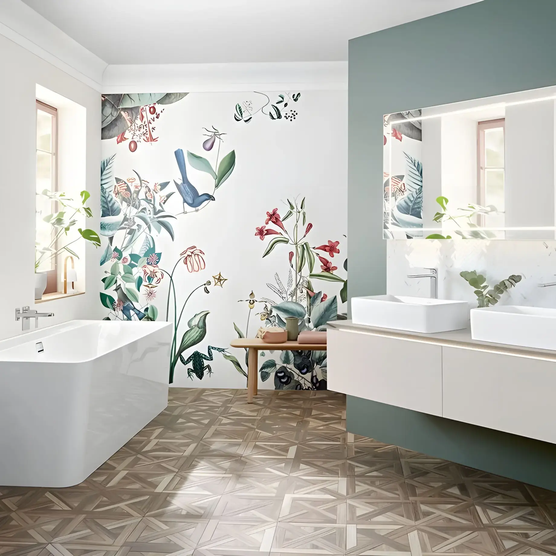 Умывальник Collaro Villeroy & Boch 4A2056RW White Alpin — боковой ракурс