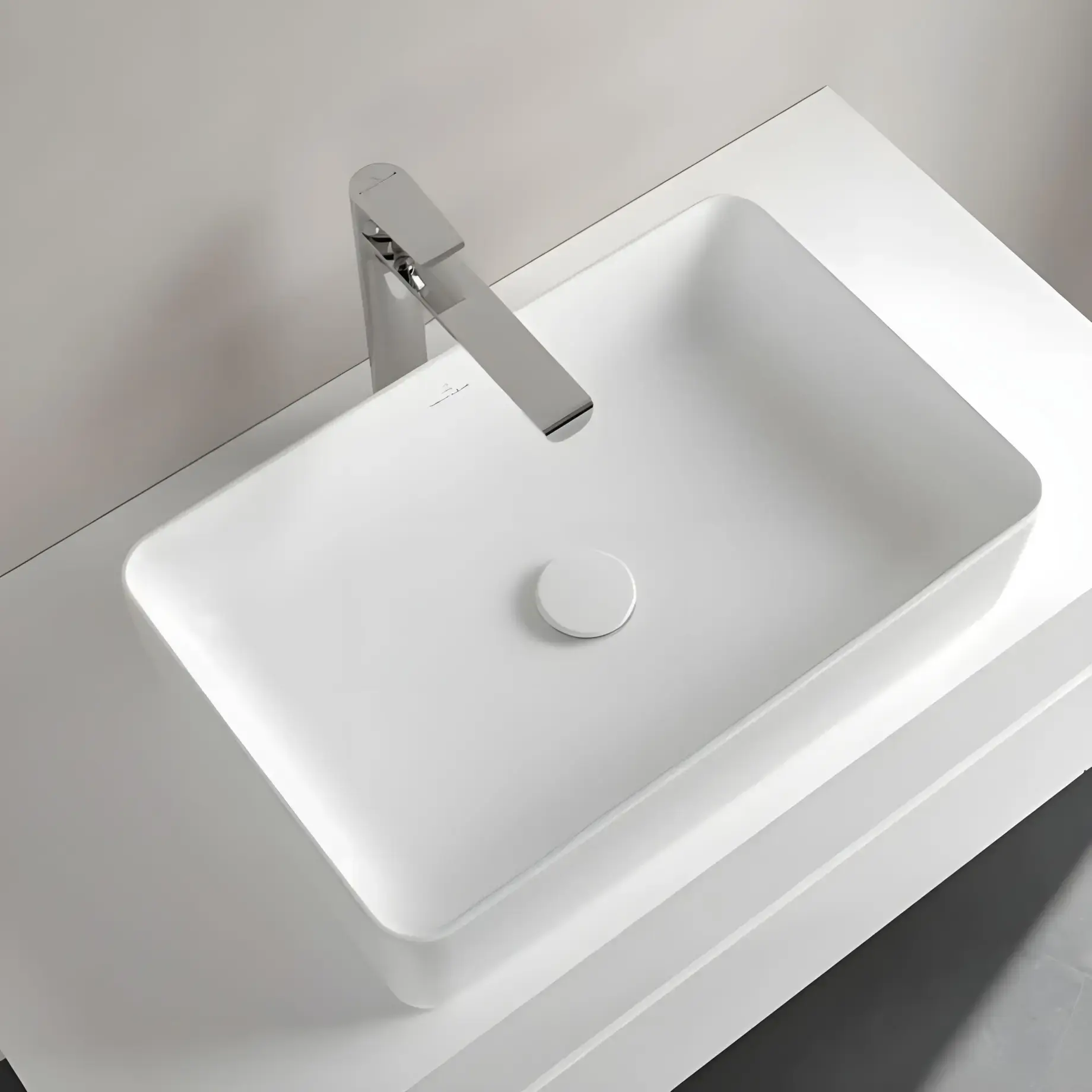 Умывальник Collaro Villeroy & Boch 4A2056RW White Alpin — вид сзади