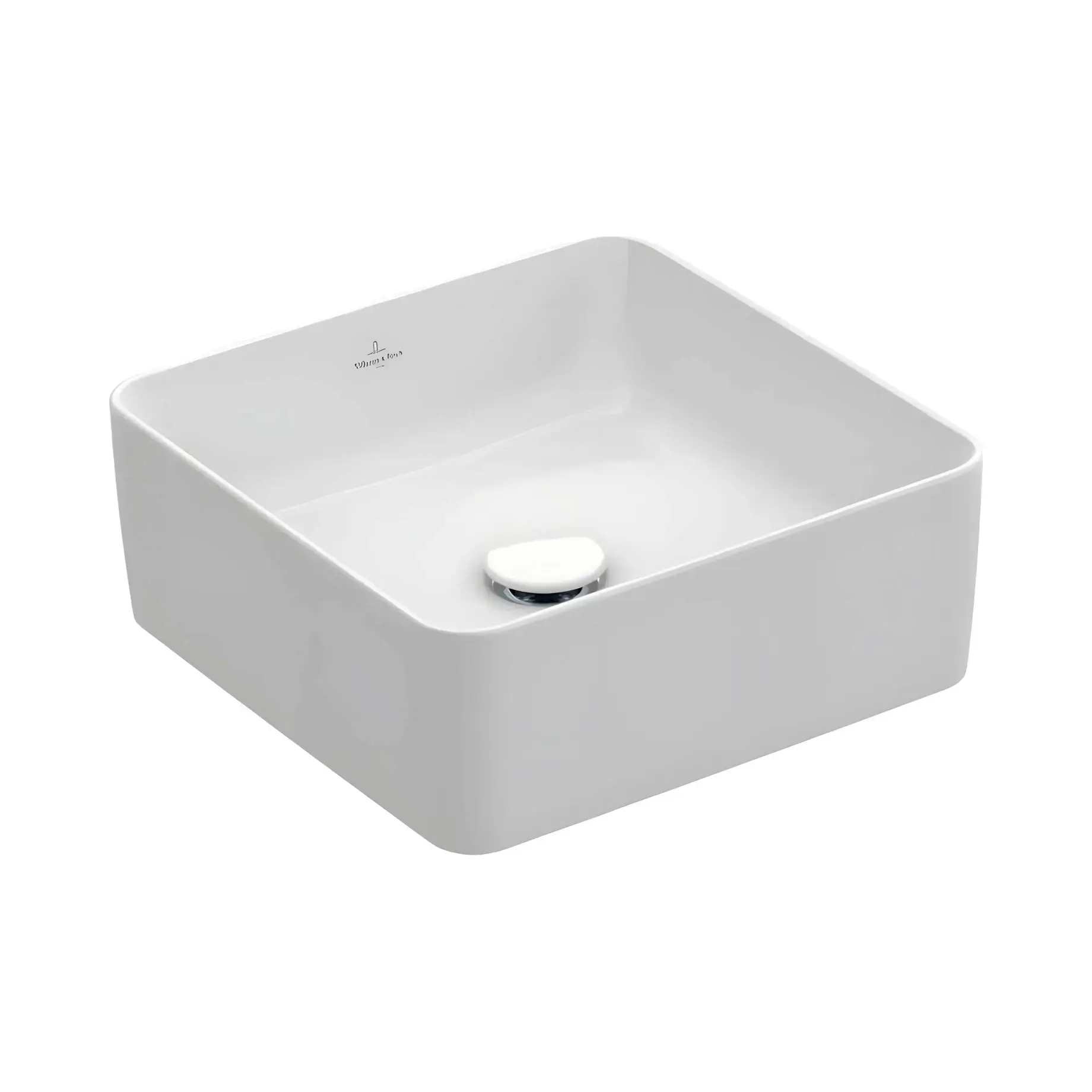 Умивальник Collaro Villeroy & Boch 4A213801 Alpine White 38 х 38 см — вид на білому тлі