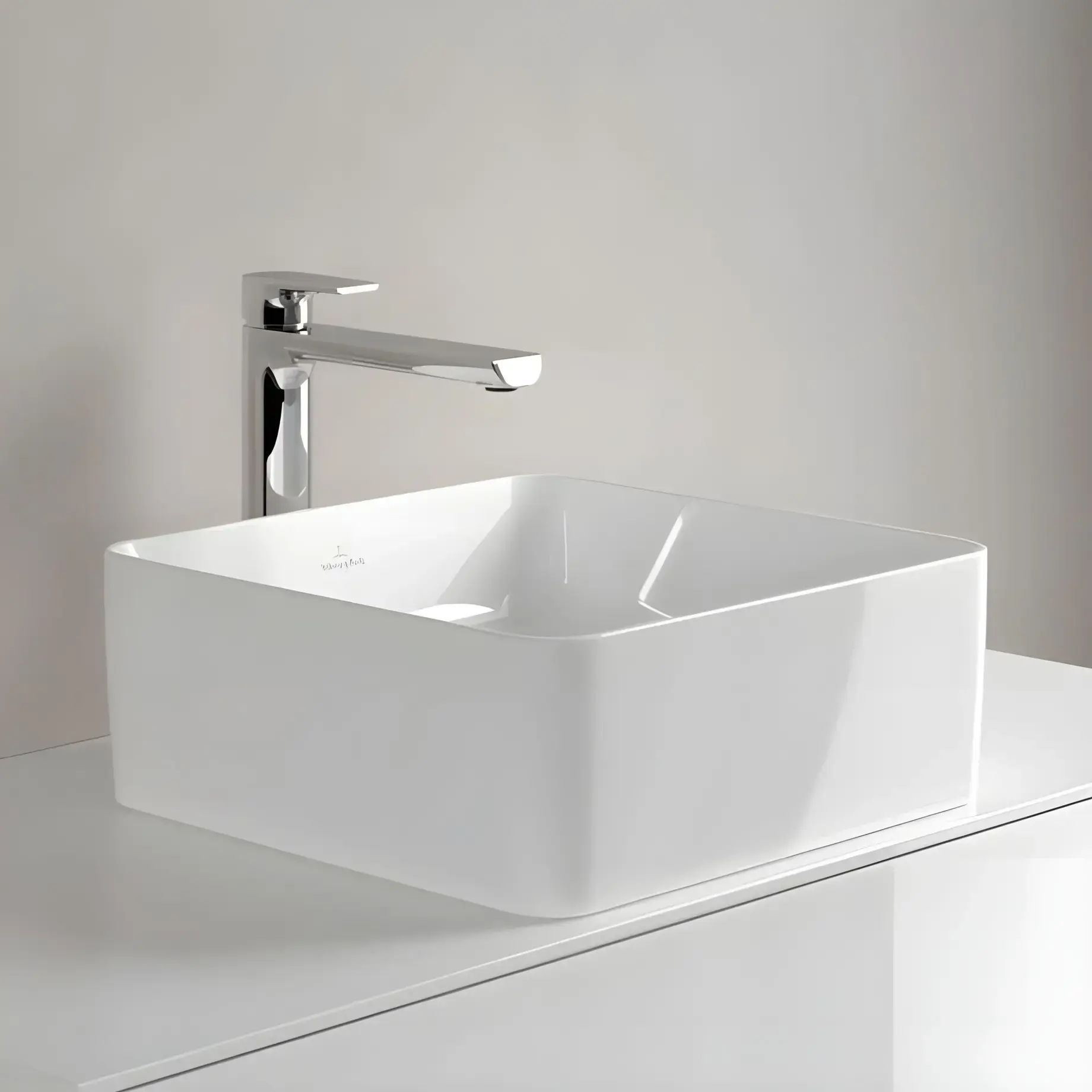 Умивальник Collaro Villeroy & Boch 4A213801 Alpine White — бічний ракурс