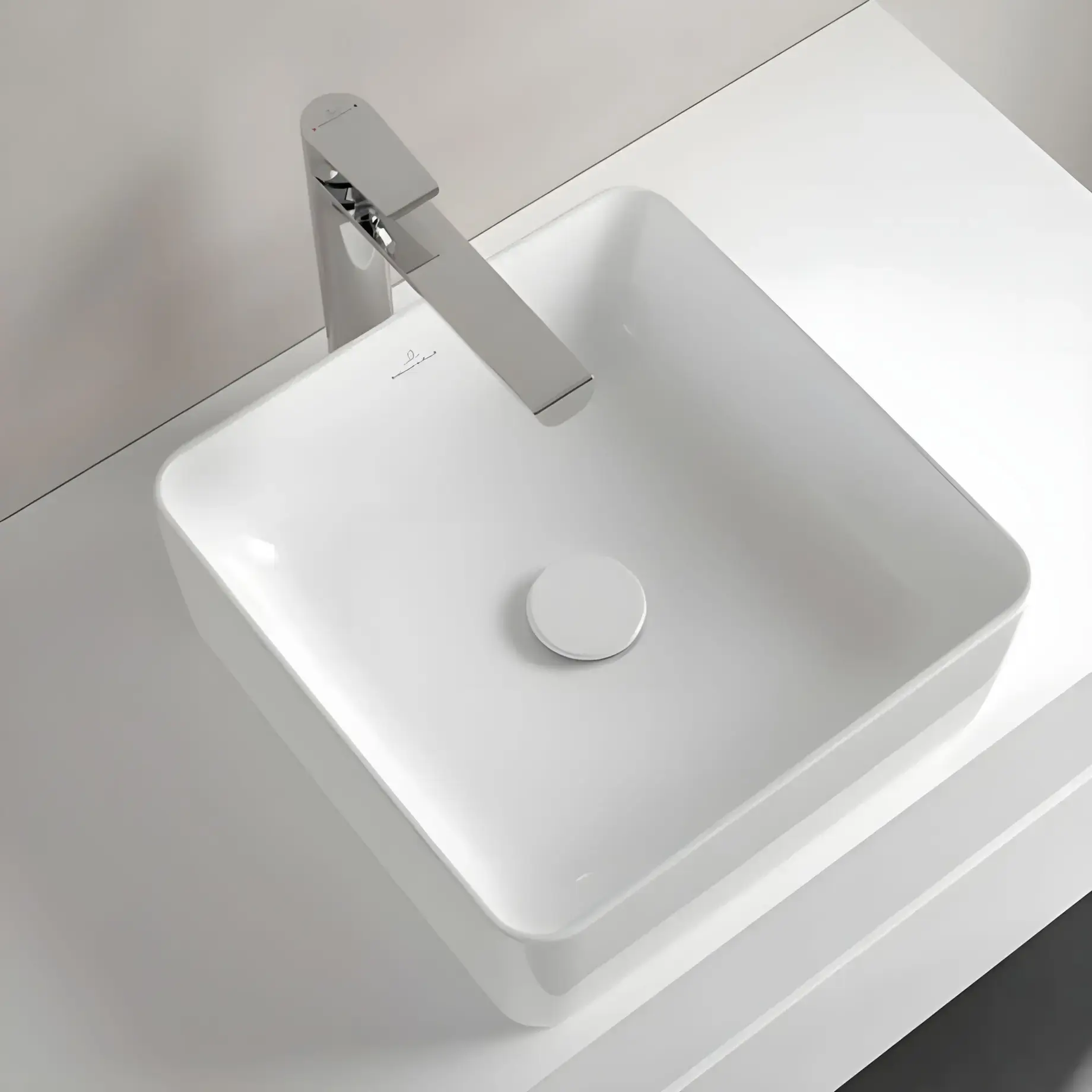 Умивальник Collaro Villeroy & Boch 4A2138R1 Alpine White CeramicPlus — вид спереду