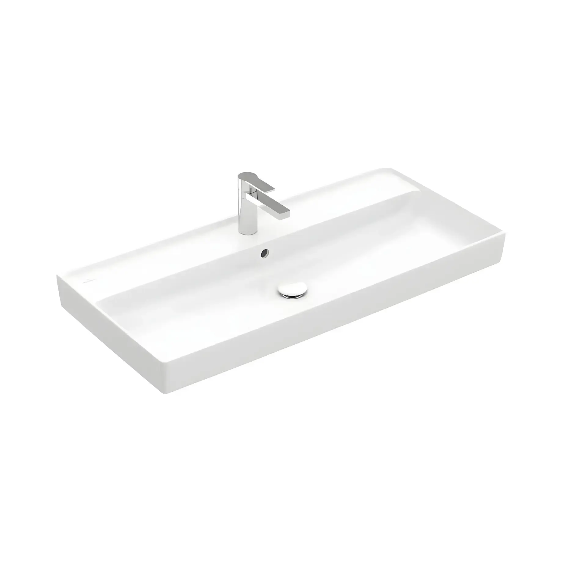 Умивальник Collaro Villeroy & Boch 4A331G01 Alpine White 100 х 47 см — вид на білому тлі