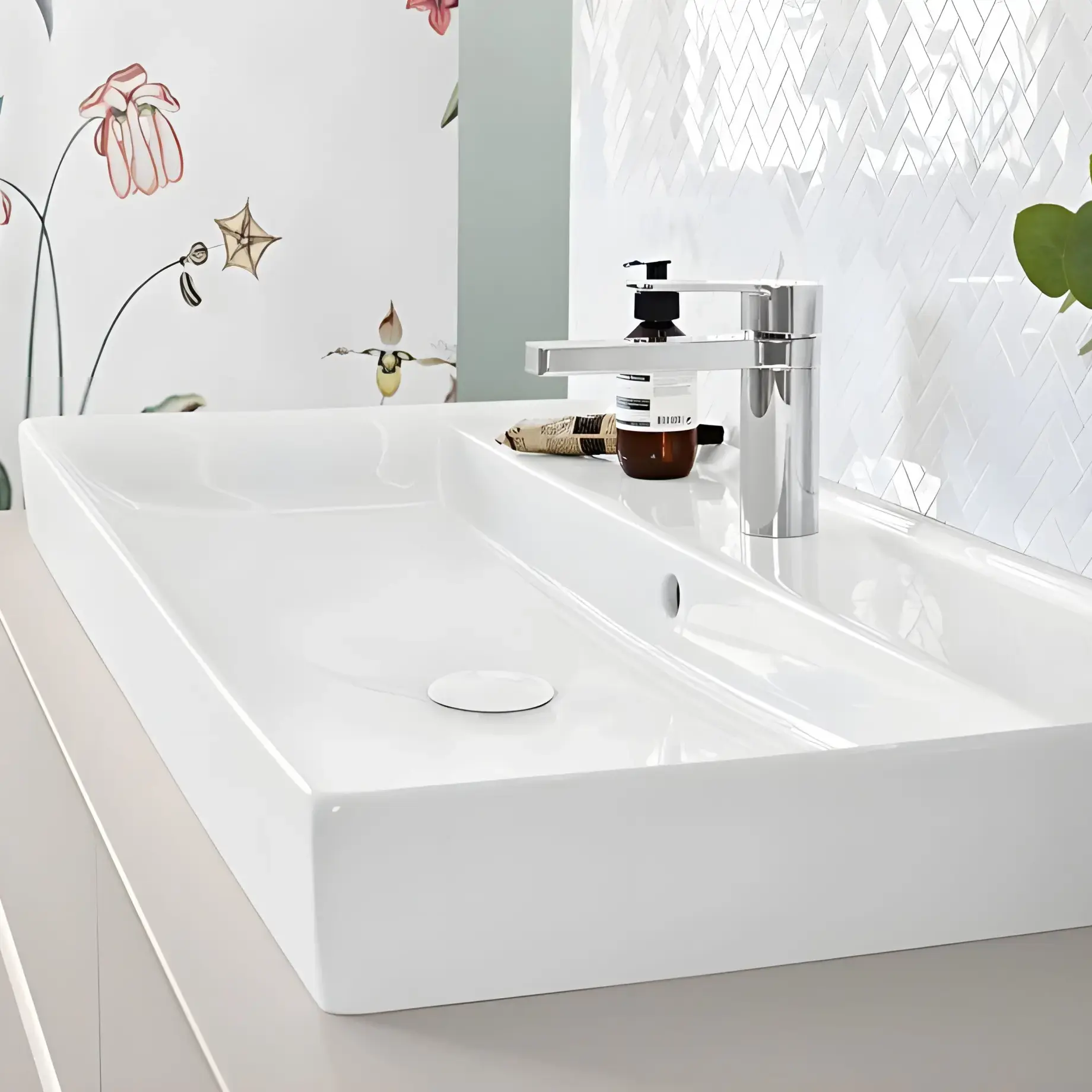 Умивальник Collaro Villeroy & Boch 4A331G01 Alpine White — бічний ракурс