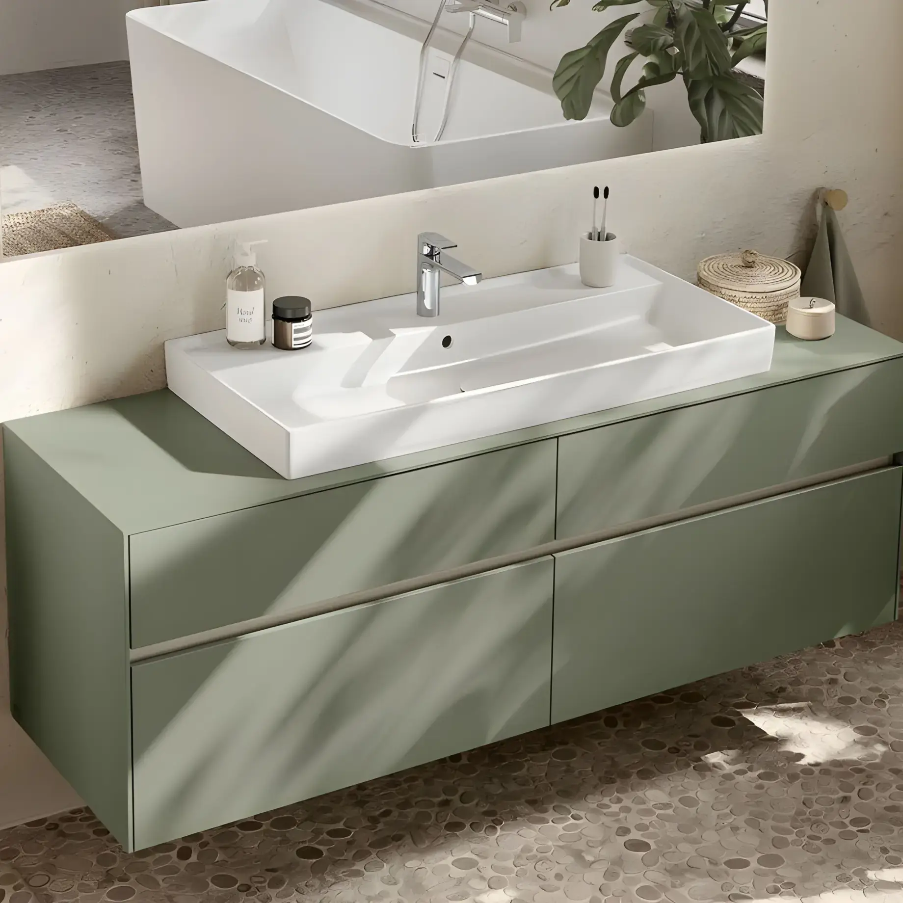 Умивальник Collaro Villeroy & Boch 4A331G01 Alpine White — вид ззаду