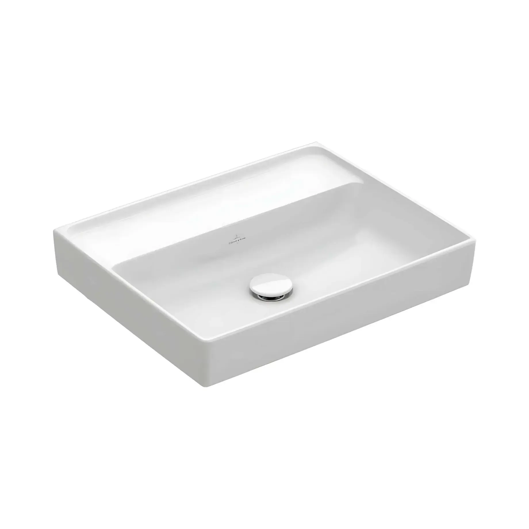 Умивальник Collaro Villeroy & Boch 4A335501 Alpine White 55 x 44 см — вид на білому тлі