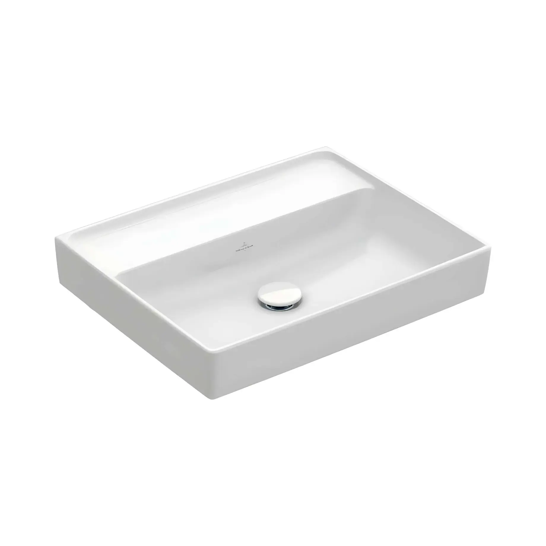 Умивальник Collaro Villeroy & Boch 4A335801 Alpine White 55 x 44 см — вид на білому тлі