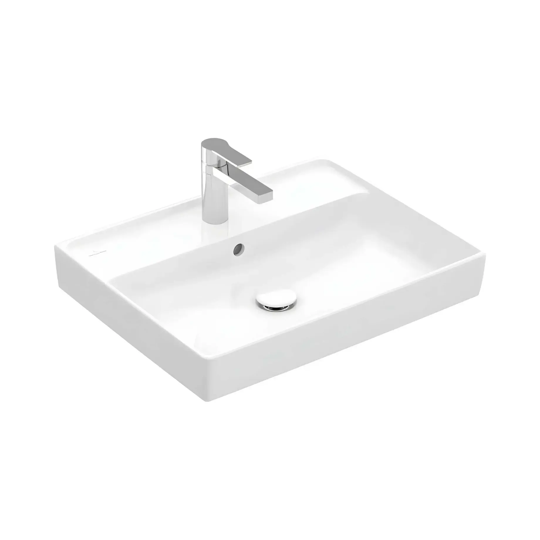 Умивальник Collaro Villeroy & Boch 4A336001 Alpine White 60 х 47 см — вид на білому тлі