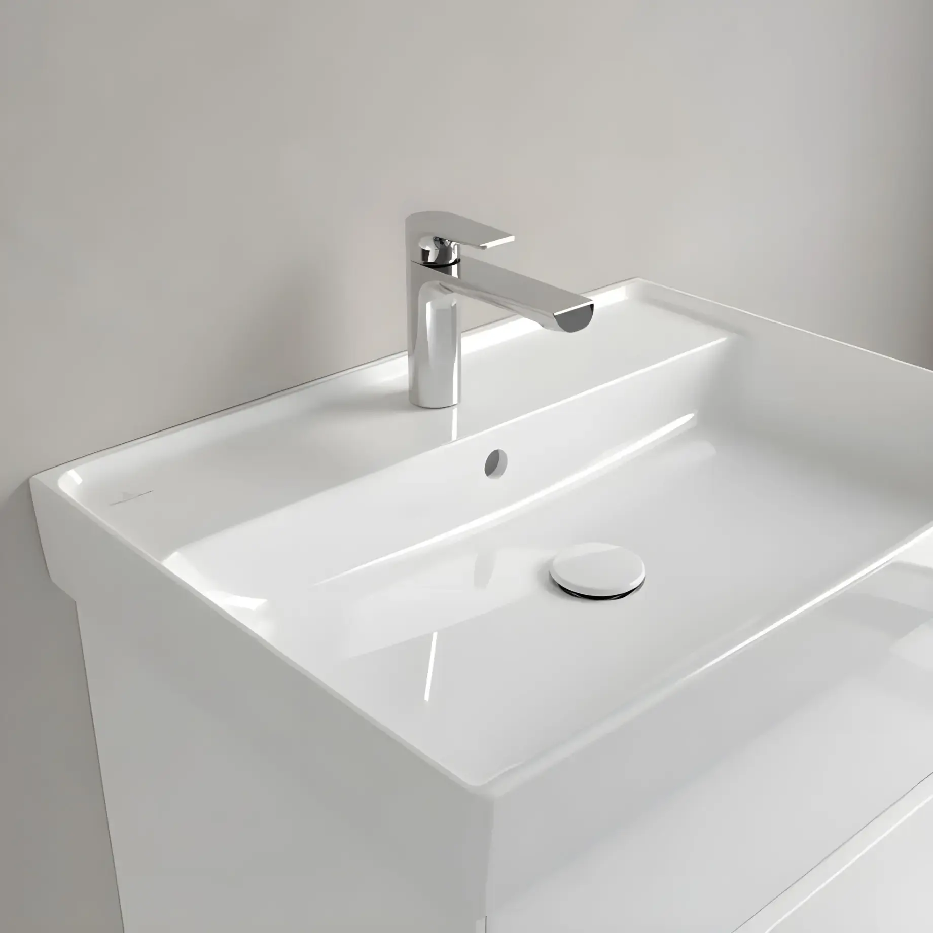 Умивальник Collaro Villeroy & Boch 4A336501 Alpine White — вид ззаду