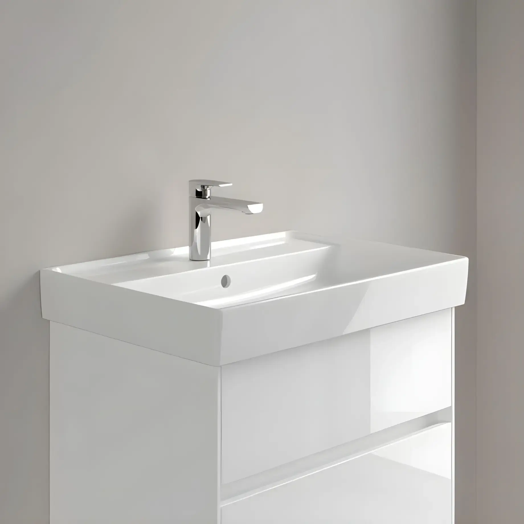 Умивальник Collaro Villeroy & Boch 4A336501 Alpine White — ракурс 3/4