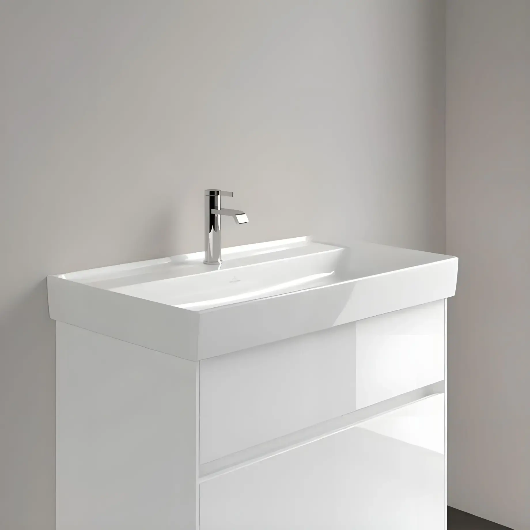 Умивальник Collaro Villeroy & Boch 4A338001 Alpine White — ракурс 3/4