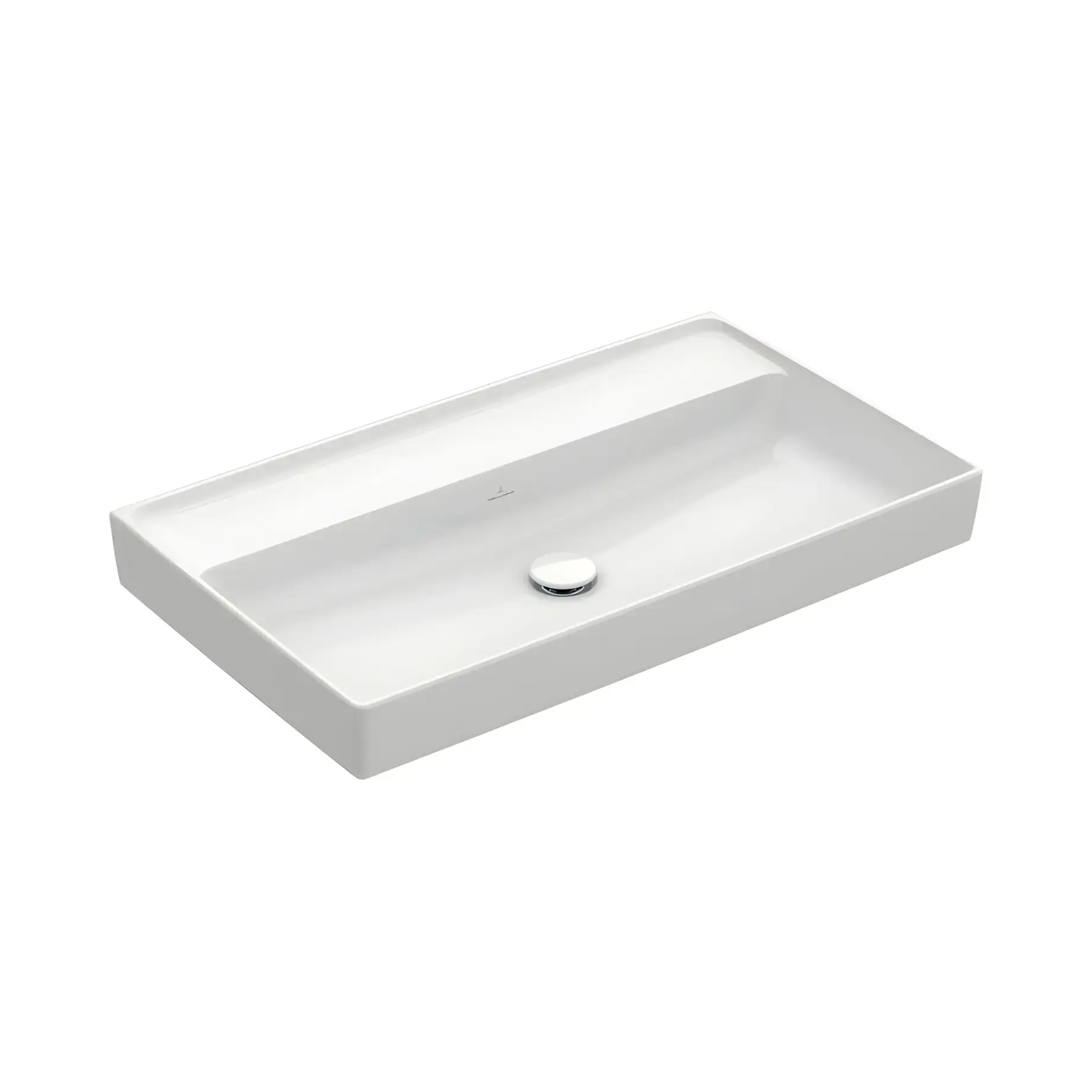 Умивальник Collaro Villeroy & Boch 4A3383R1 Alpine White CeramicPlus 80 х 47 см — вид на білому тлі