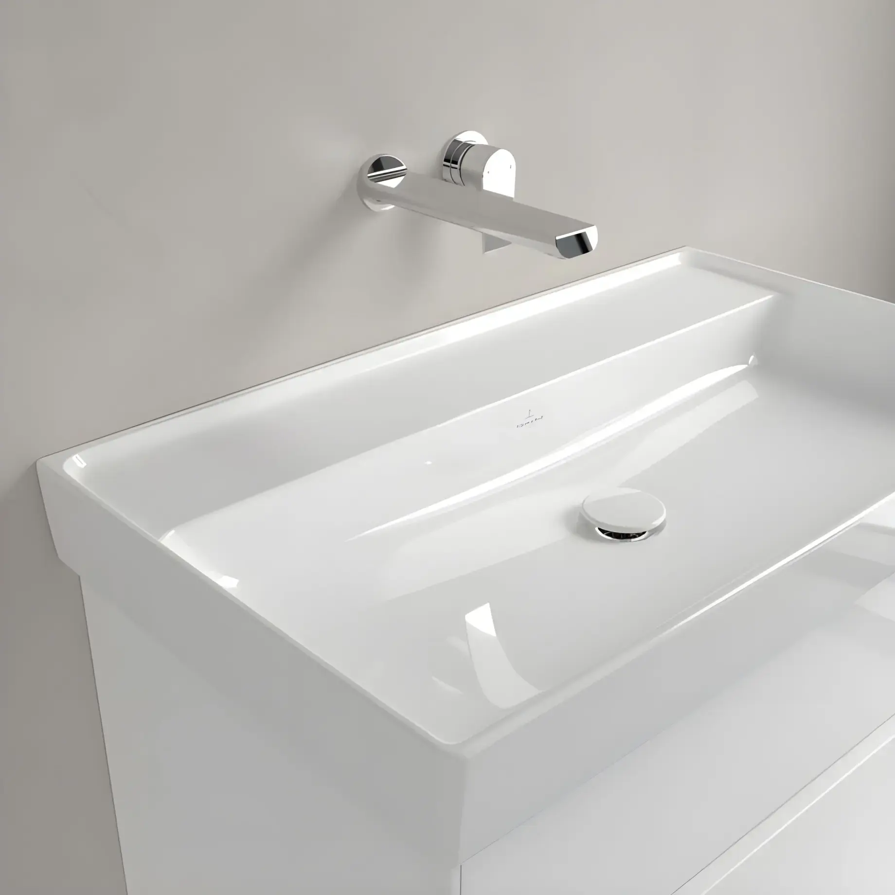 Умивальник Collaro Villeroy & Boch 4A3383R1 Alpine White CeramicPlus — вид згори