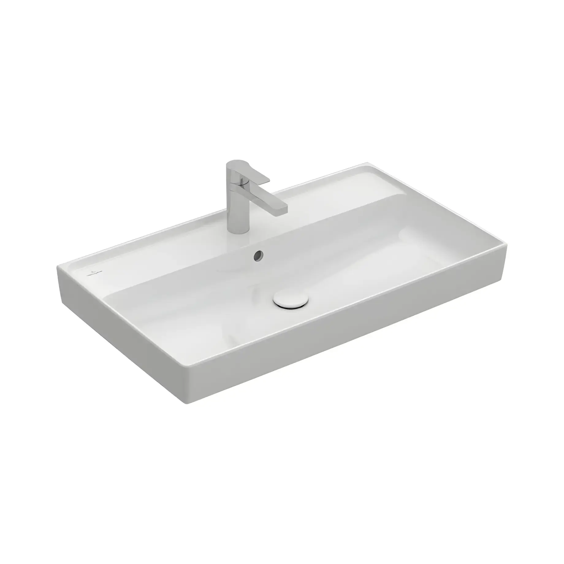 Умывальник Collaro Villeroy & Boch 4A338G01 Alpine White 80 х 47 см — вид на белом фоне