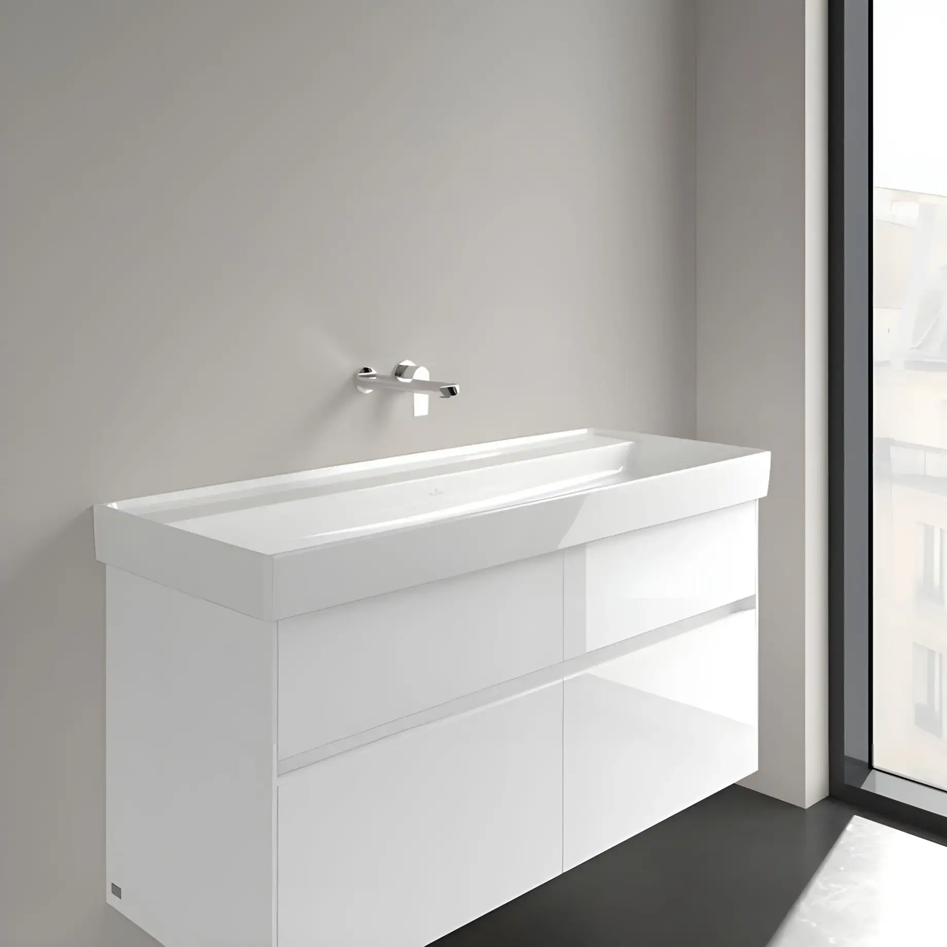 Умивальник Collaro Villeroy & Boch 4A33C301 Alpine White — вид спереду