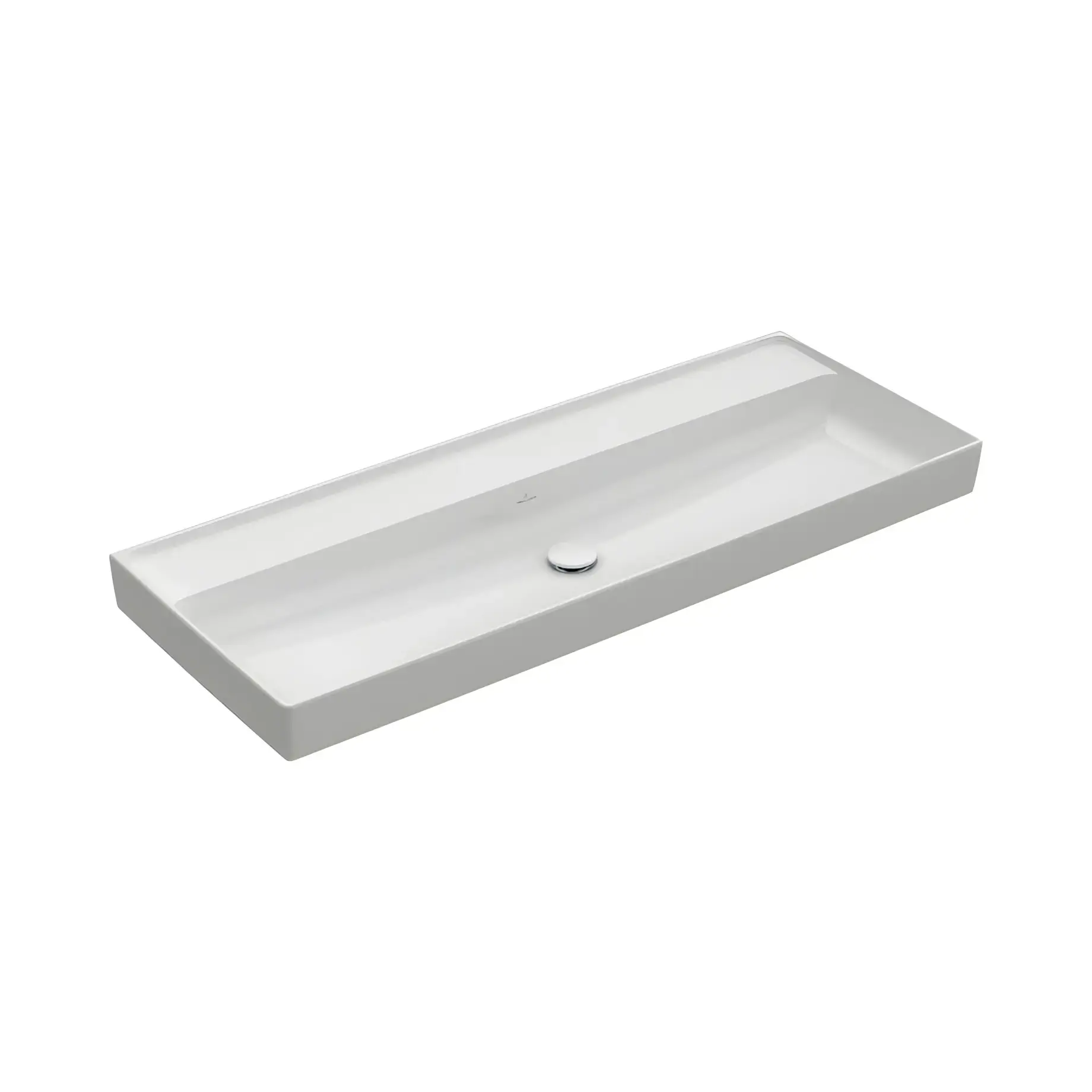 Умивальник Collaro Villeroy & Boch 4A33C3R1 Alpine White CeramicPlus 120 x 47 см — вид на білому тлі