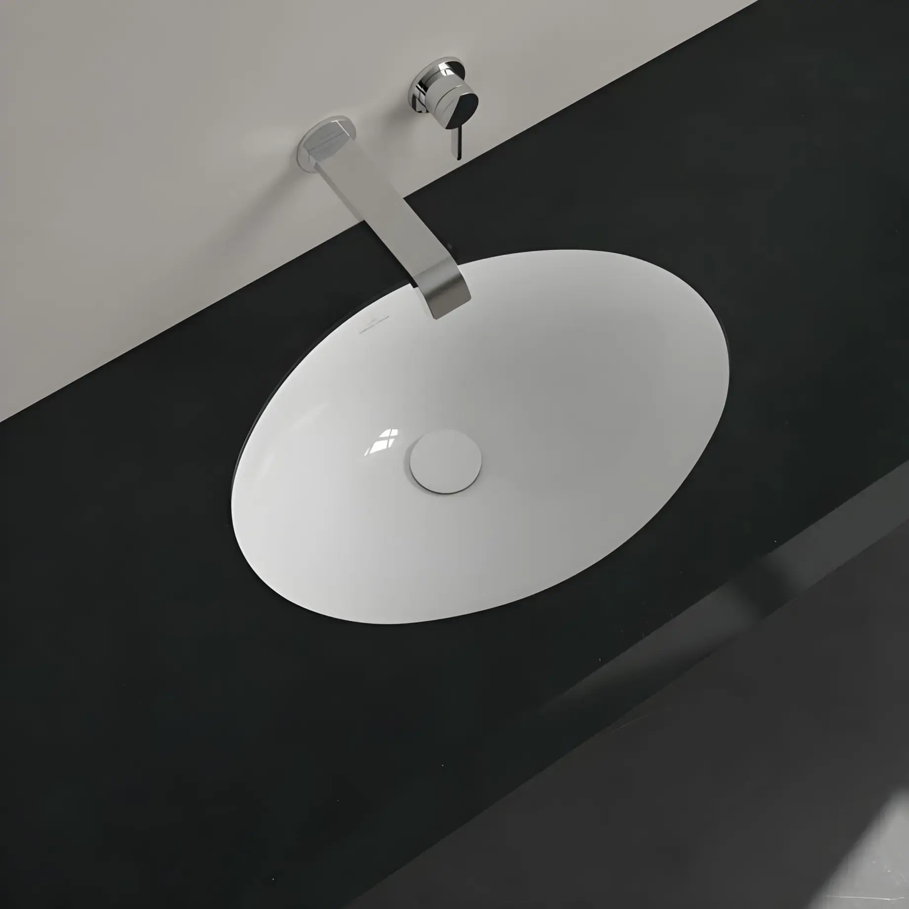Умивальник Evana Villeroy & Boch 61470001 Alpine White — бічний ракурс