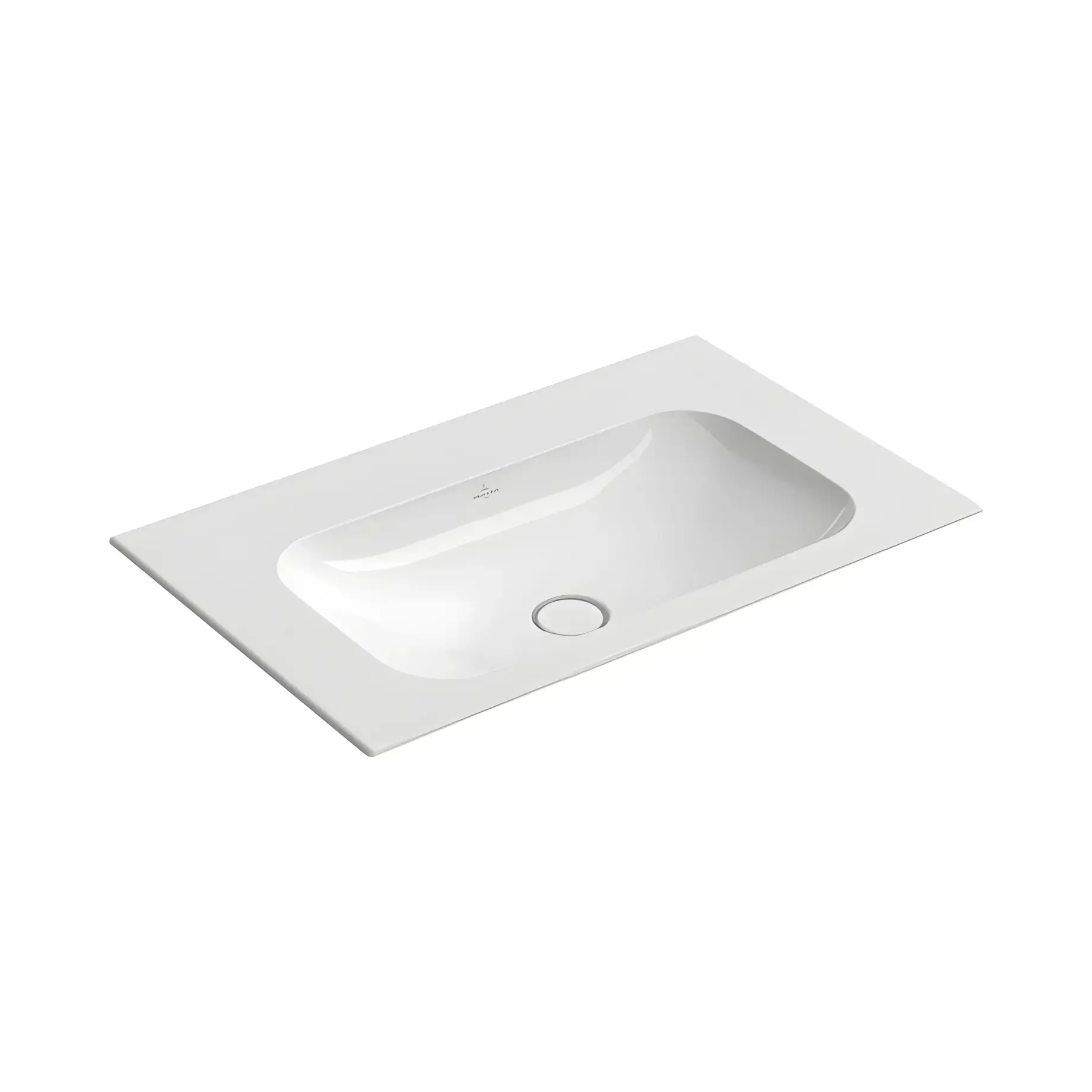 Умивальник Finion Villeroy & Boch 416483R1 Alpine White CeramicPlus 80 х 50 см — вид на білому тлі
