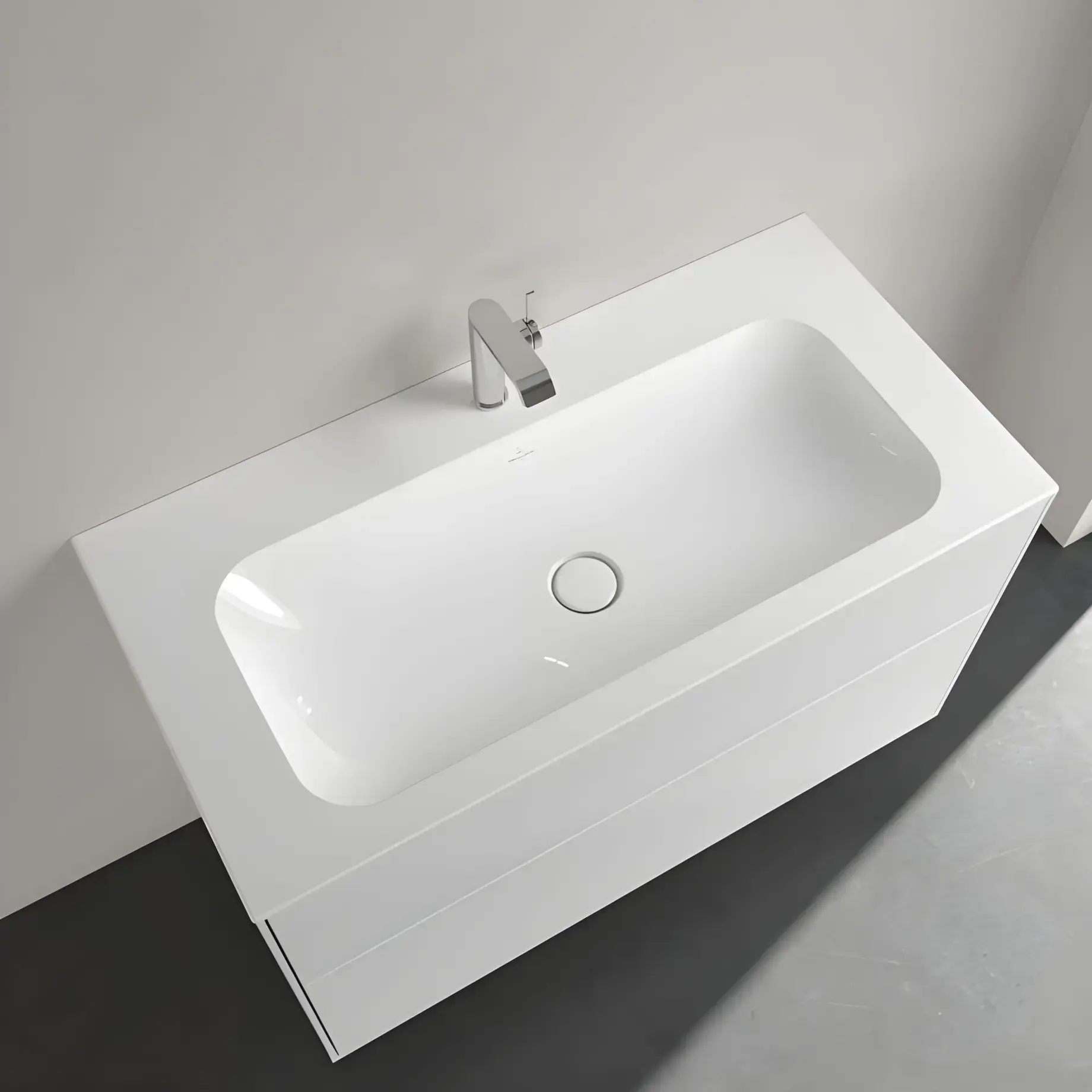 Умивальник Finion Villeroy & Boch 4164A2R1 — вид ззаду