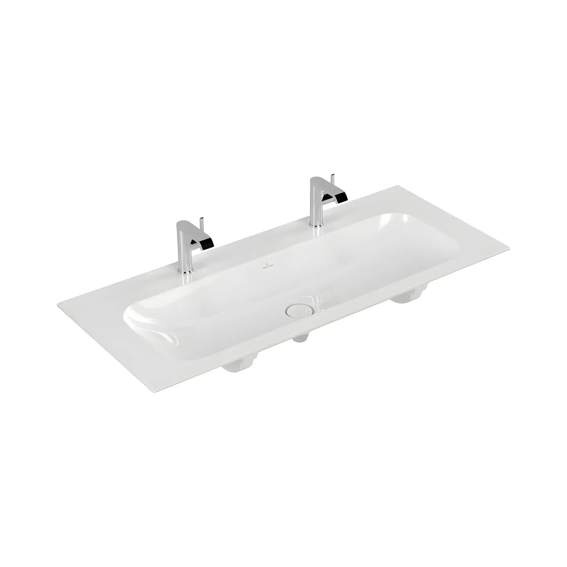 Умивальник Finion Villeroy & Boch 4164C1R1 Alpine White CeramicPlus 120 х 50 см — вид на білому тлі