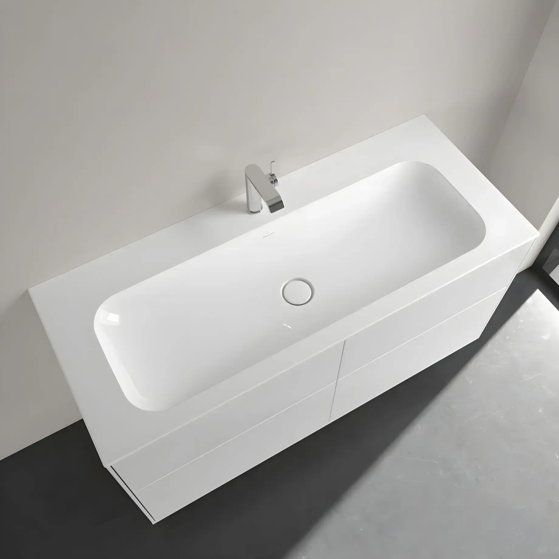 Умивальник Finion Villeroy & Boch 4164C2R1 — деталь крупним планом