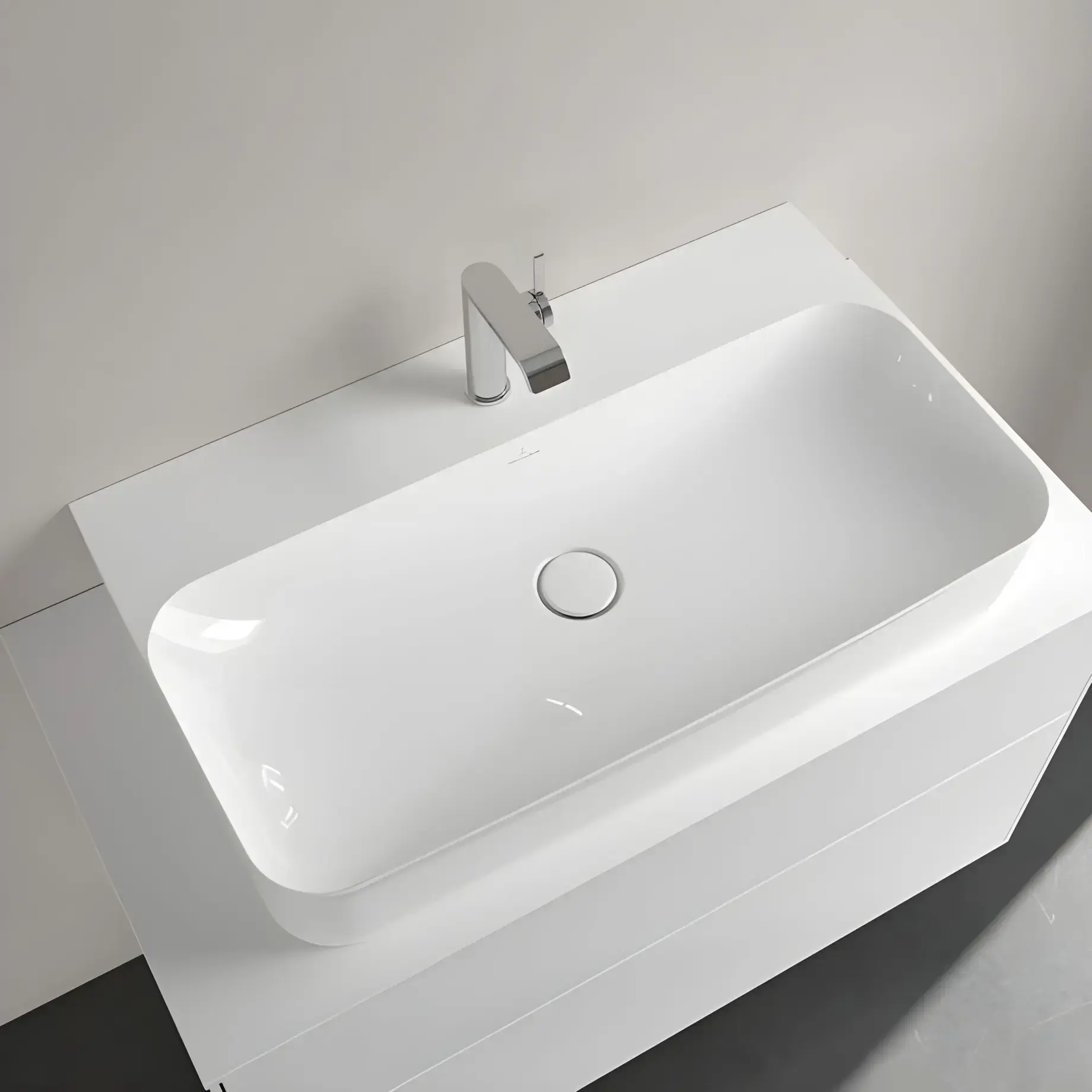 Умивальник Finion Villeroy & Boch 41688CR1 — бічний ракурс