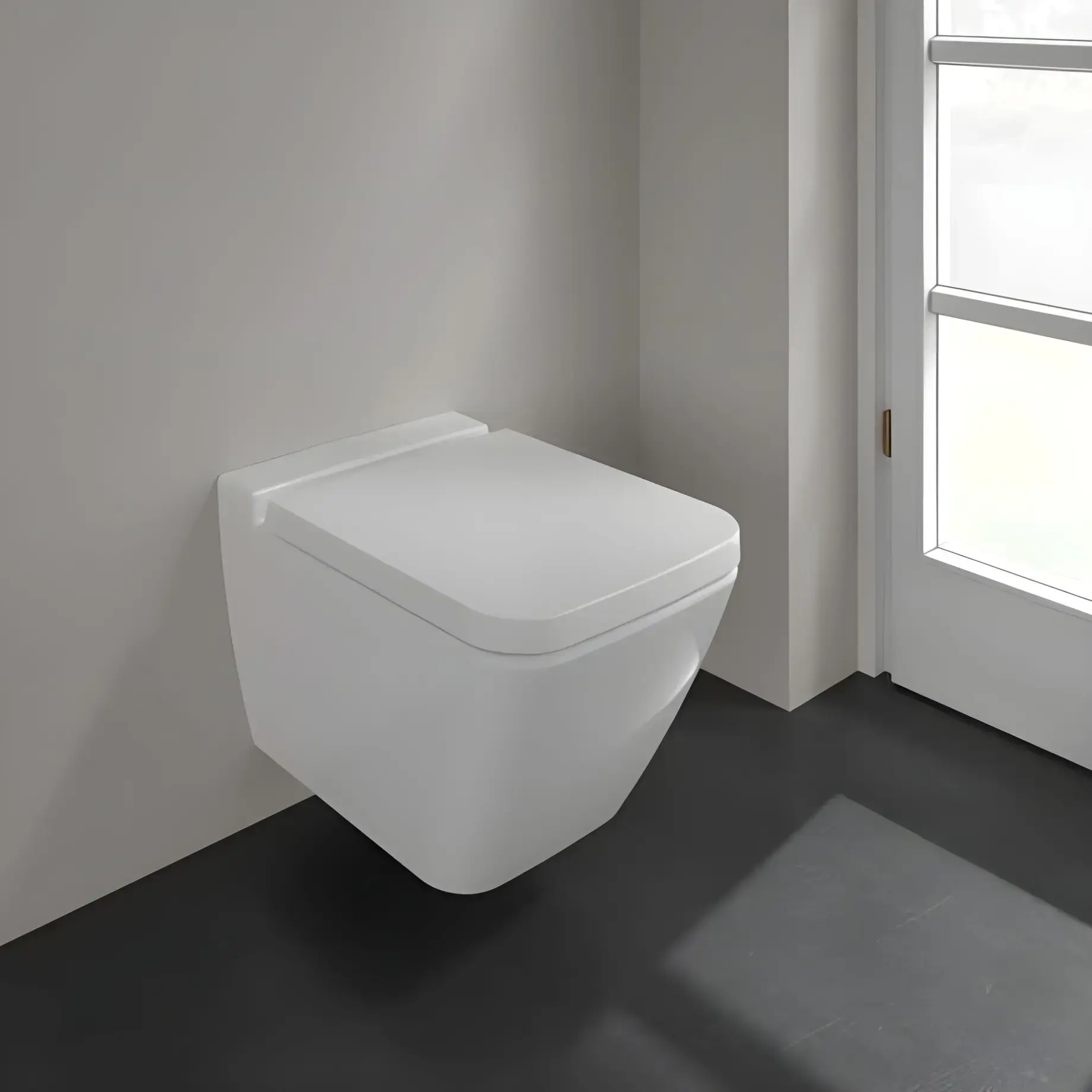 Унітаз Villeroy & Boch Finion з сидінням (SoftClosing, QuickRelease) Villeroy & Boch 4664R0R1 + 9M88S1R1 — ракурс 3/4