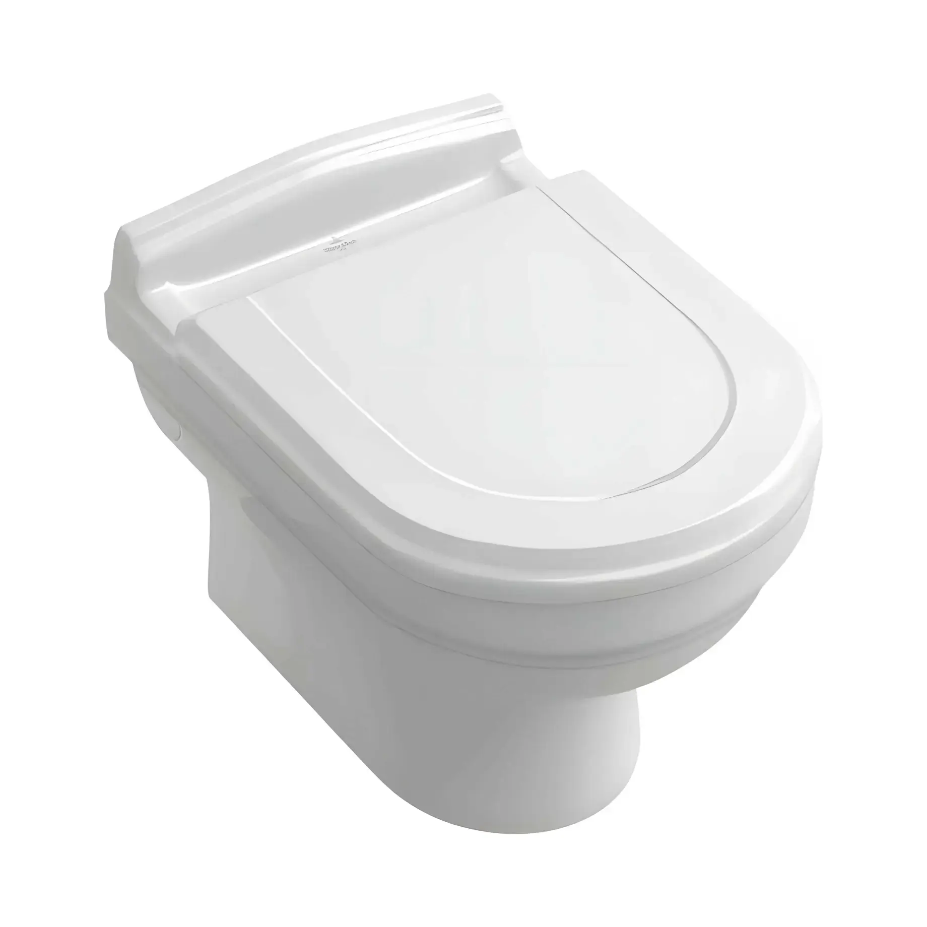 Унітаз Hommage Villeroy & Boch 6661B0R1 White Alpin CeramicPlus 37 х 60 см — вид на білому тлі