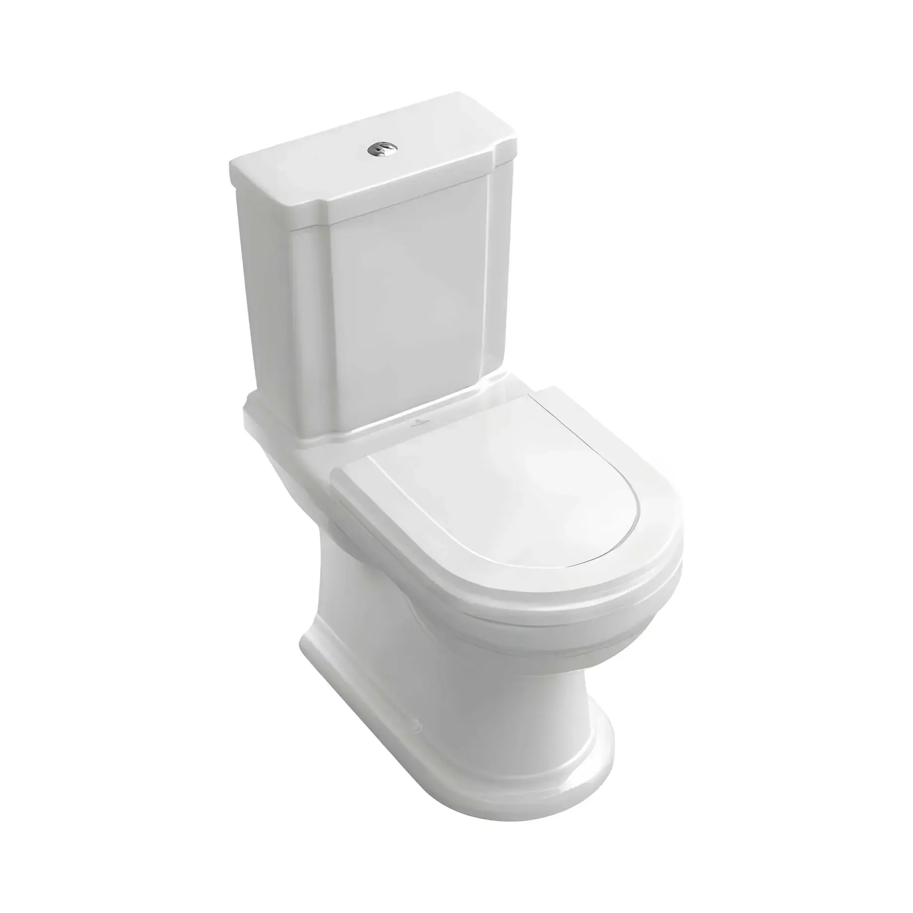 Унітаз-компакт Hommage Villeroy & Boch 666210R1 + 772111R1 White Alpin CeramicPlus 37 х 72.5 см — вид на білому тлі