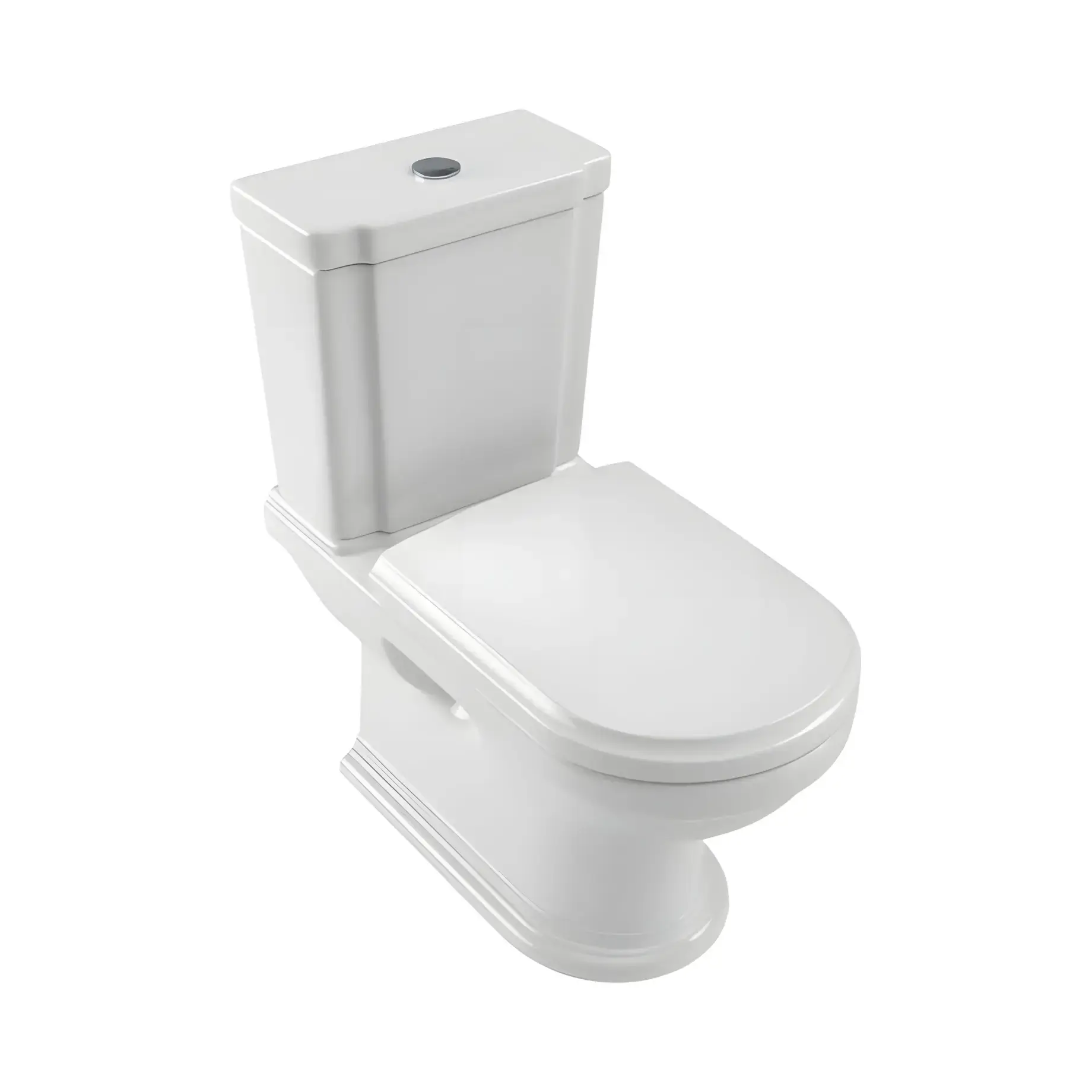 Унітаз-компакт Hommage Villeroy & Boch 666210R1 + 772111R1 White Alpin CeramicPlus — вид спереду
