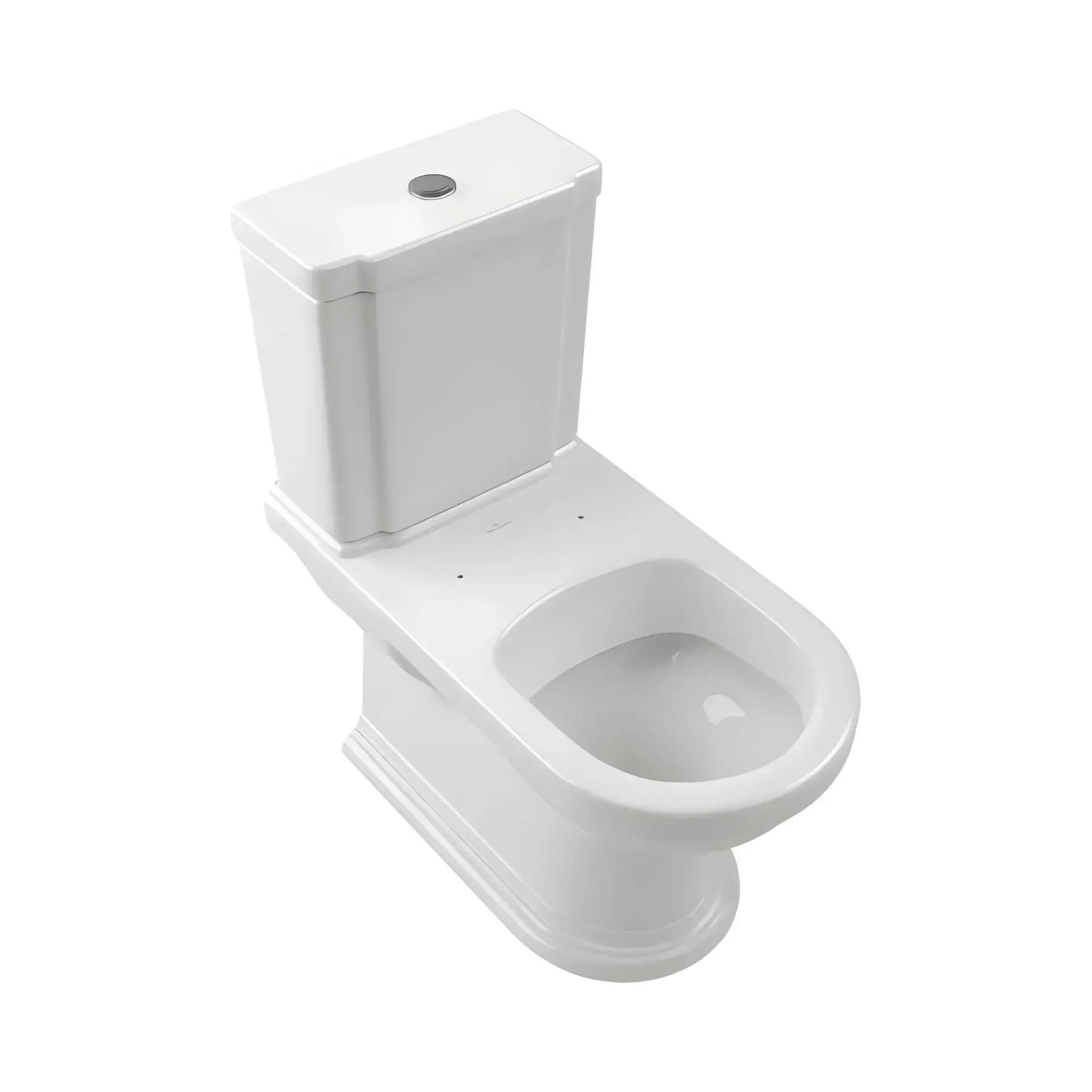 Унітаз-компакт Hommage Villeroy & Boch 666210R1 + 772111R1 White Alpin CeramicPlus — бічний ракурс