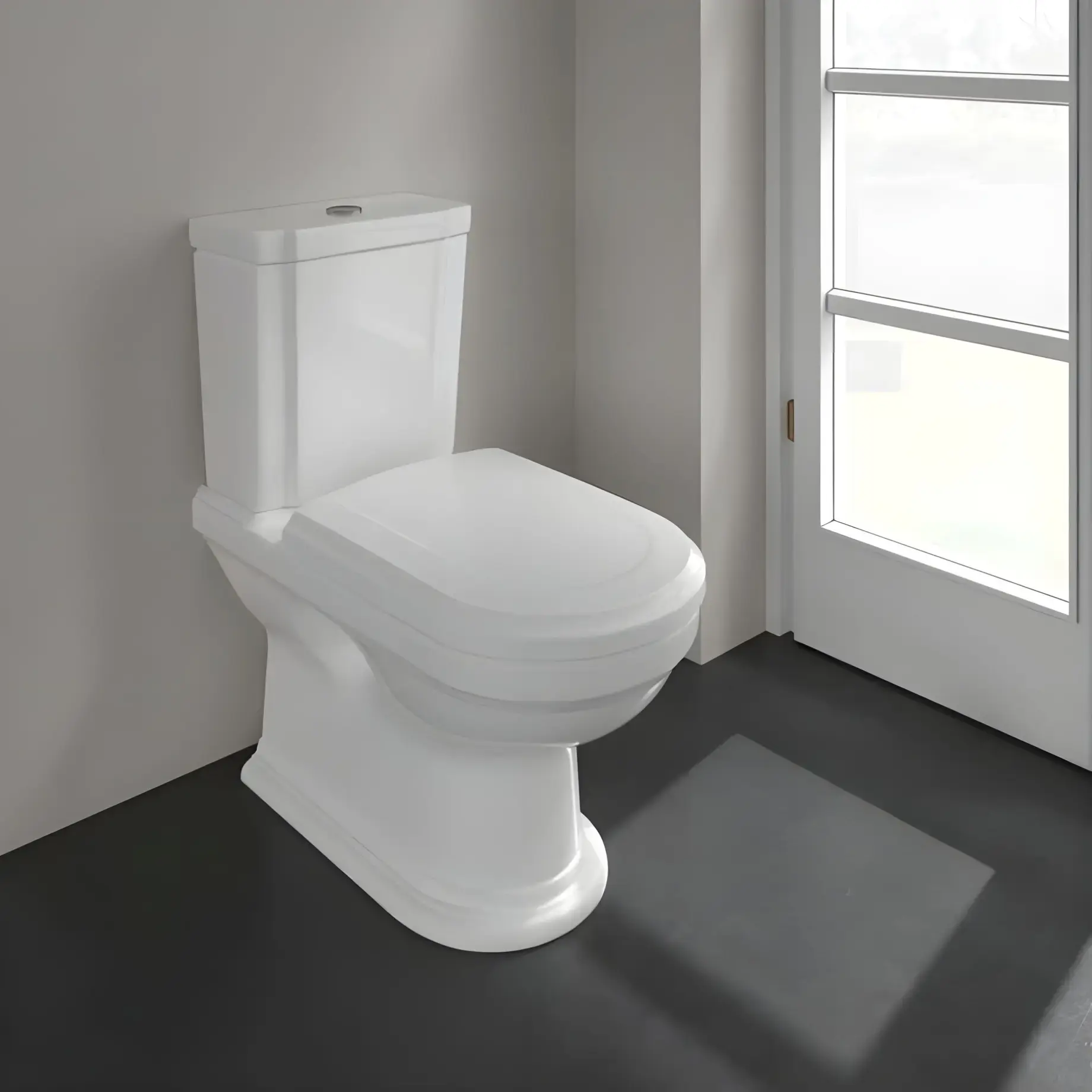 Унітаз-компакт Hommage Villeroy & Boch 666210R1 + 772111R1 White Alpin CeramicPlus — вид ззаду