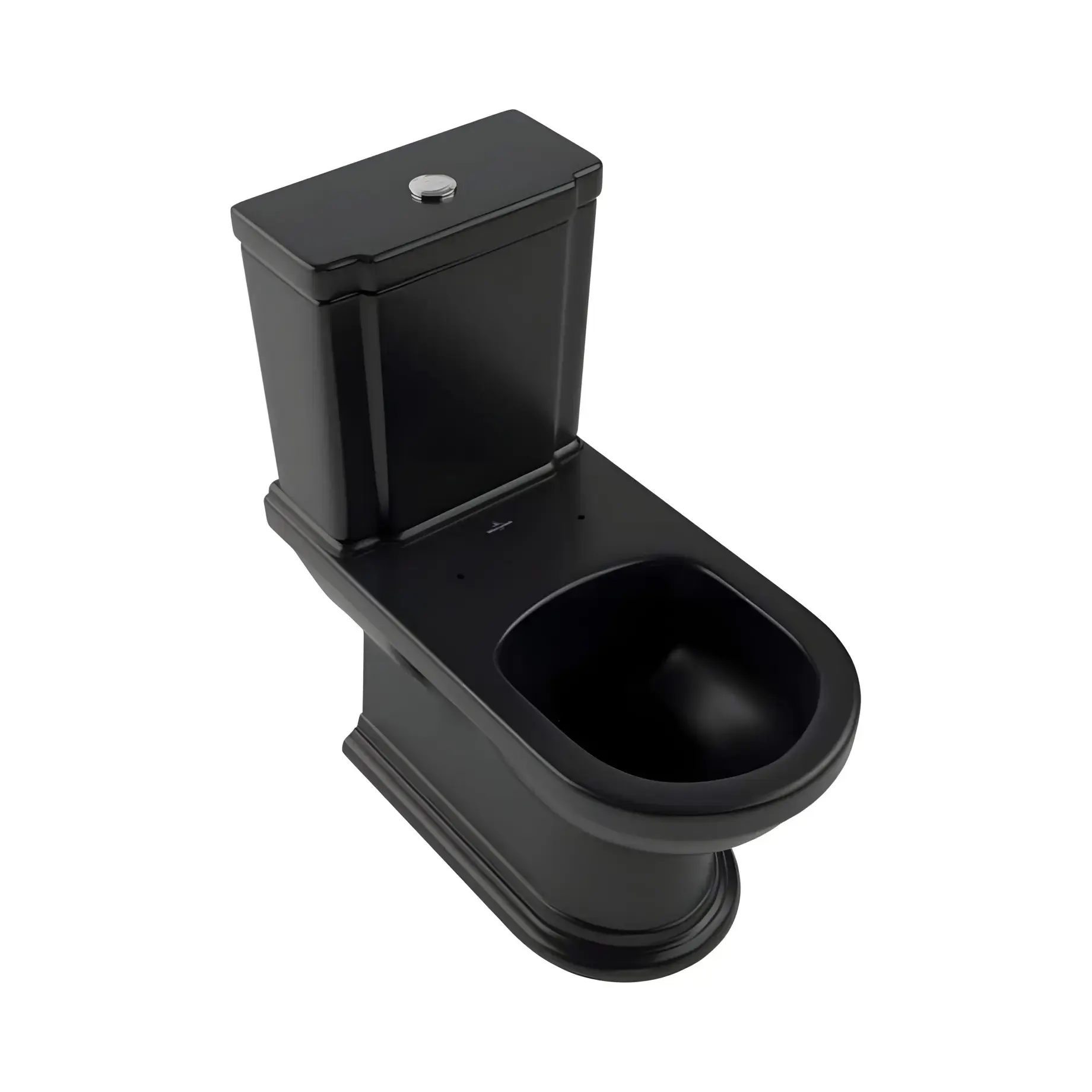 Унітаз-компакт Hommage Villeroy & Boch 666210R7 + 772111R7 Pure Black CeramicPlus — вид спереду