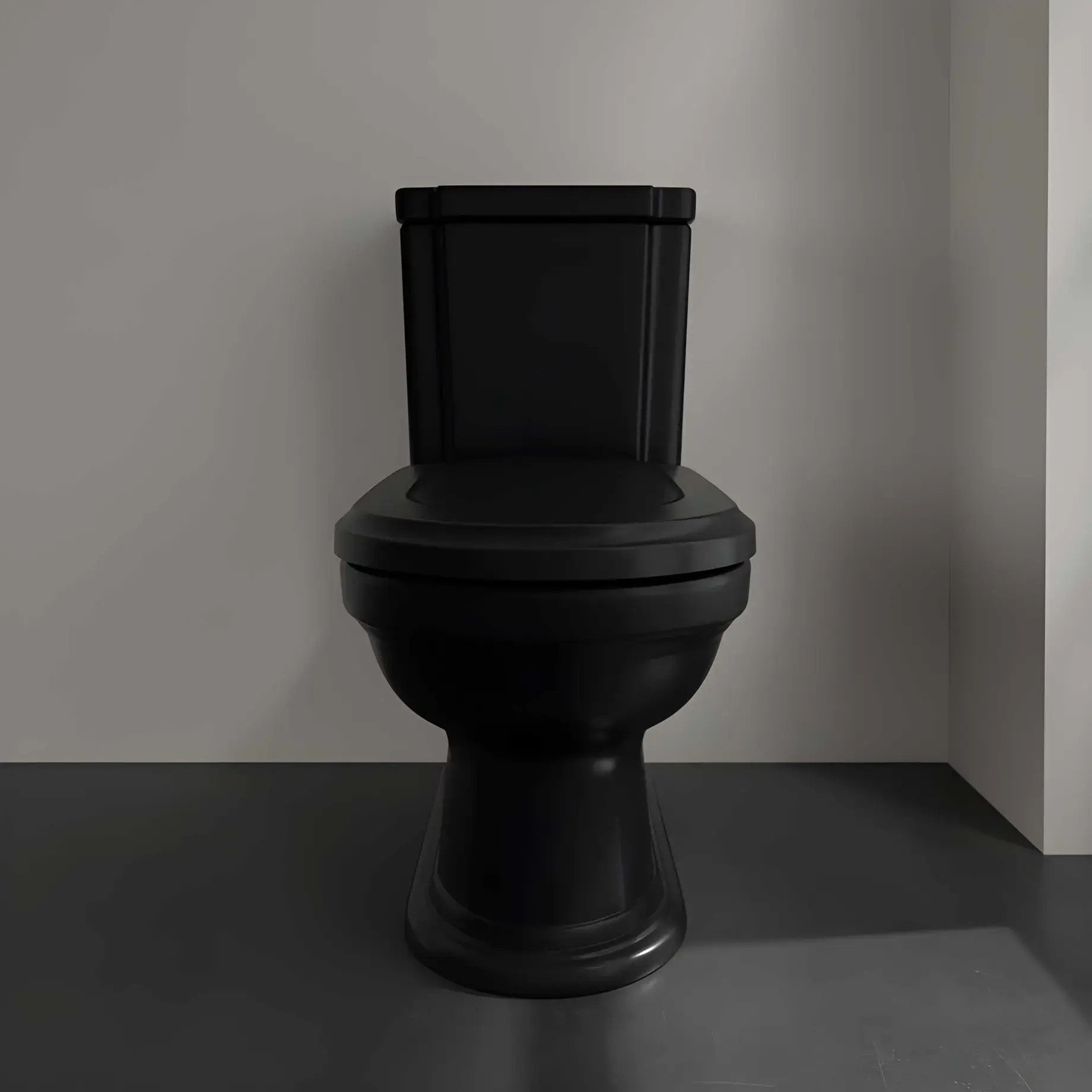 Унітаз-компакт Hommage Villeroy & Boch 666210R7 + 772111R7 Pure Black CeramicPlus — вид згори